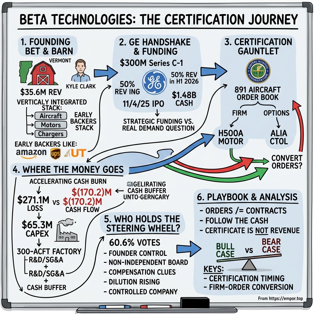 BETA Technologies visual story map