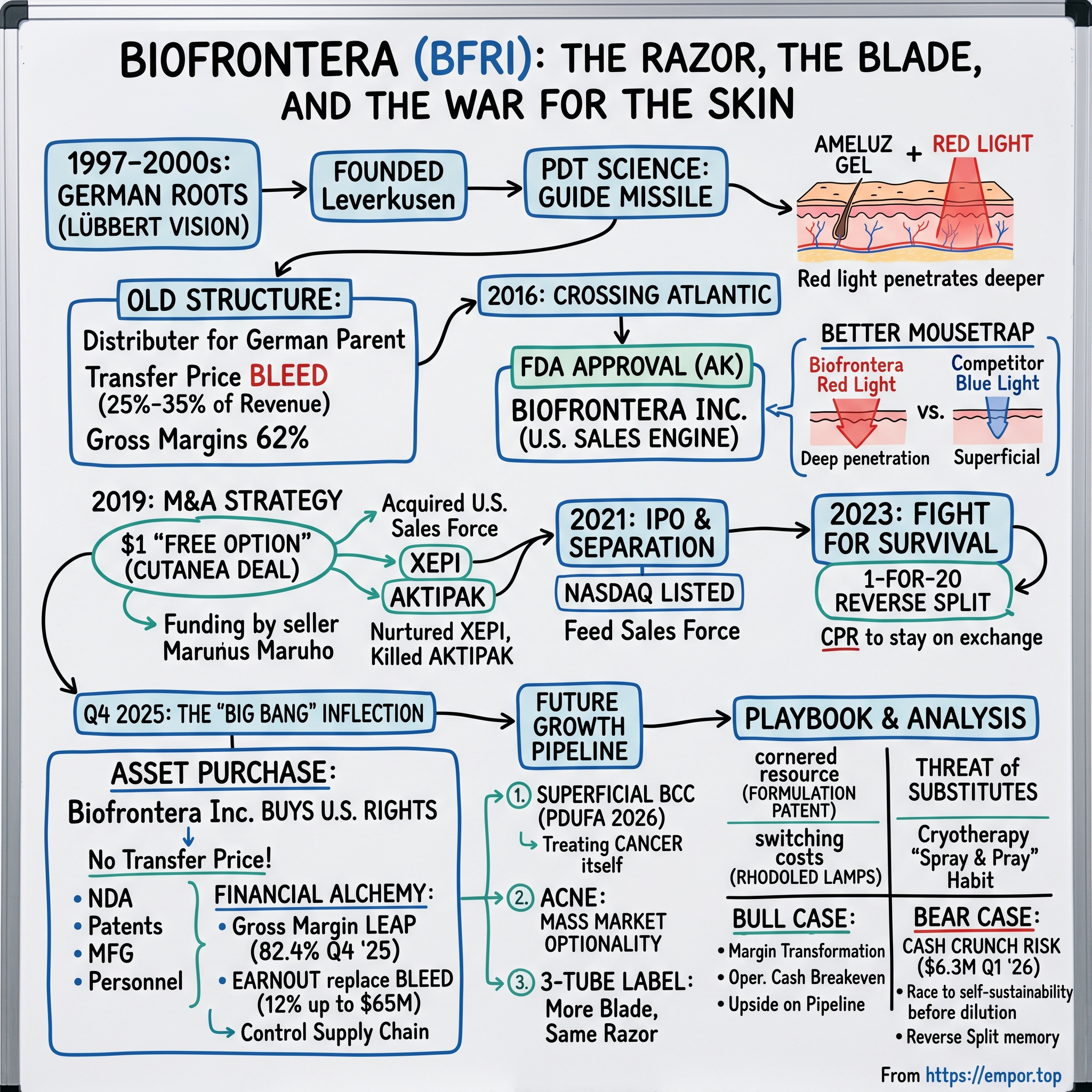 Biofrontera visual story map