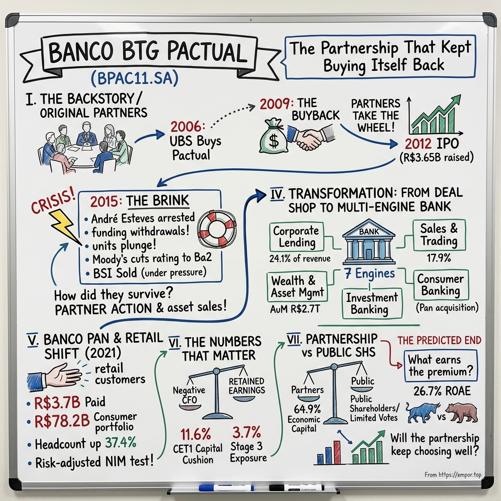 Banco BTG Pactual visual story map