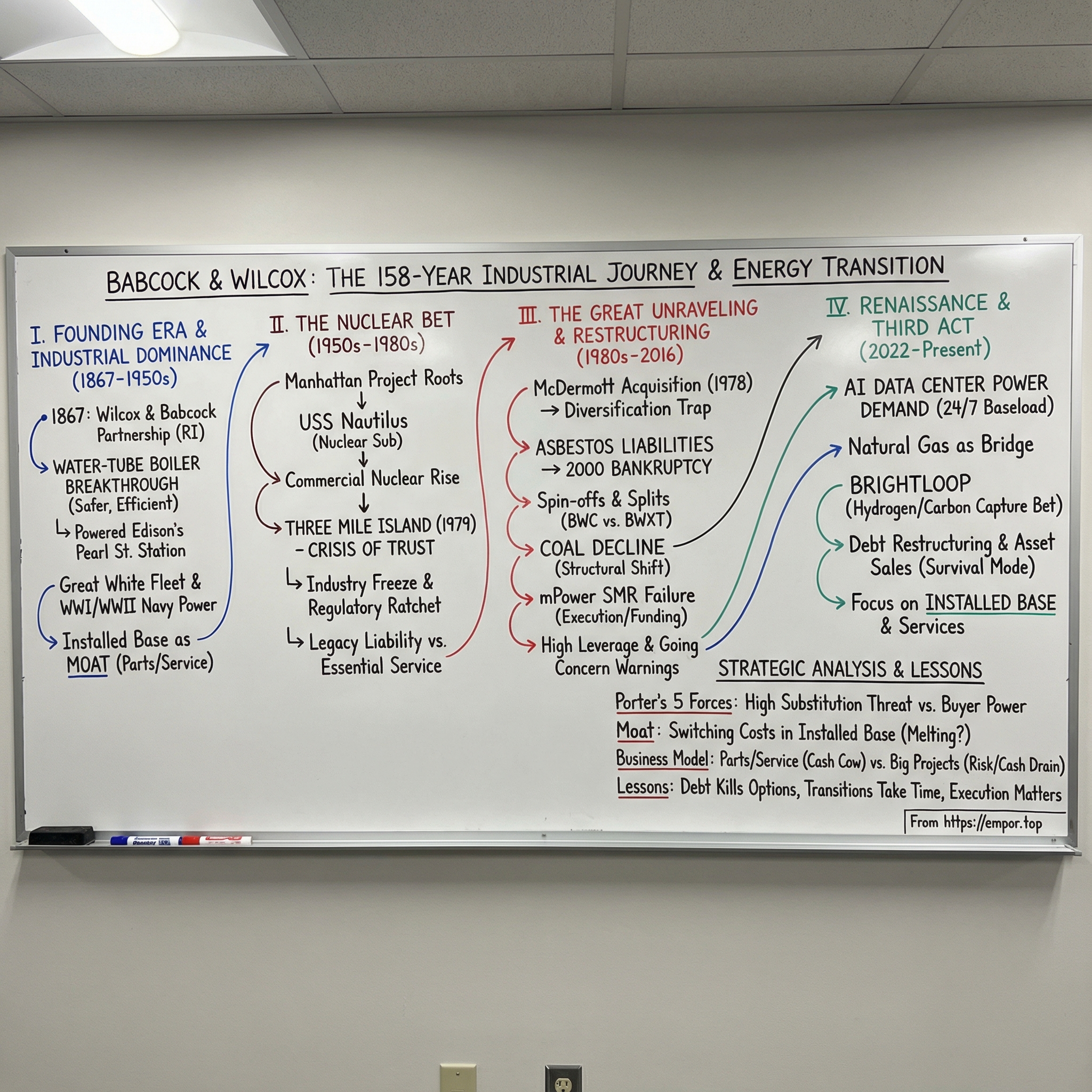 Babcock & Wilcox Enterprises visual story map