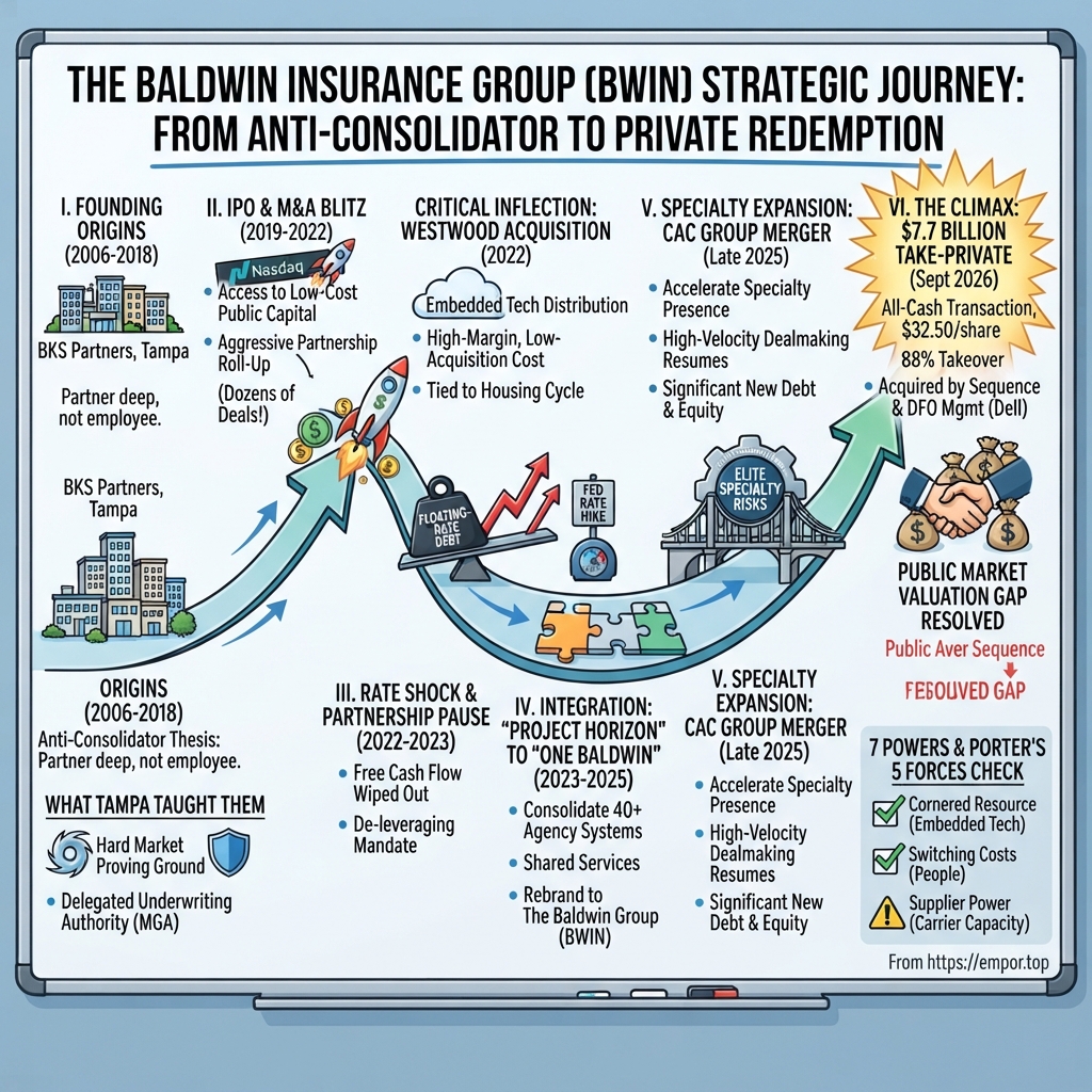The Baldwin Insurance Group visual story map