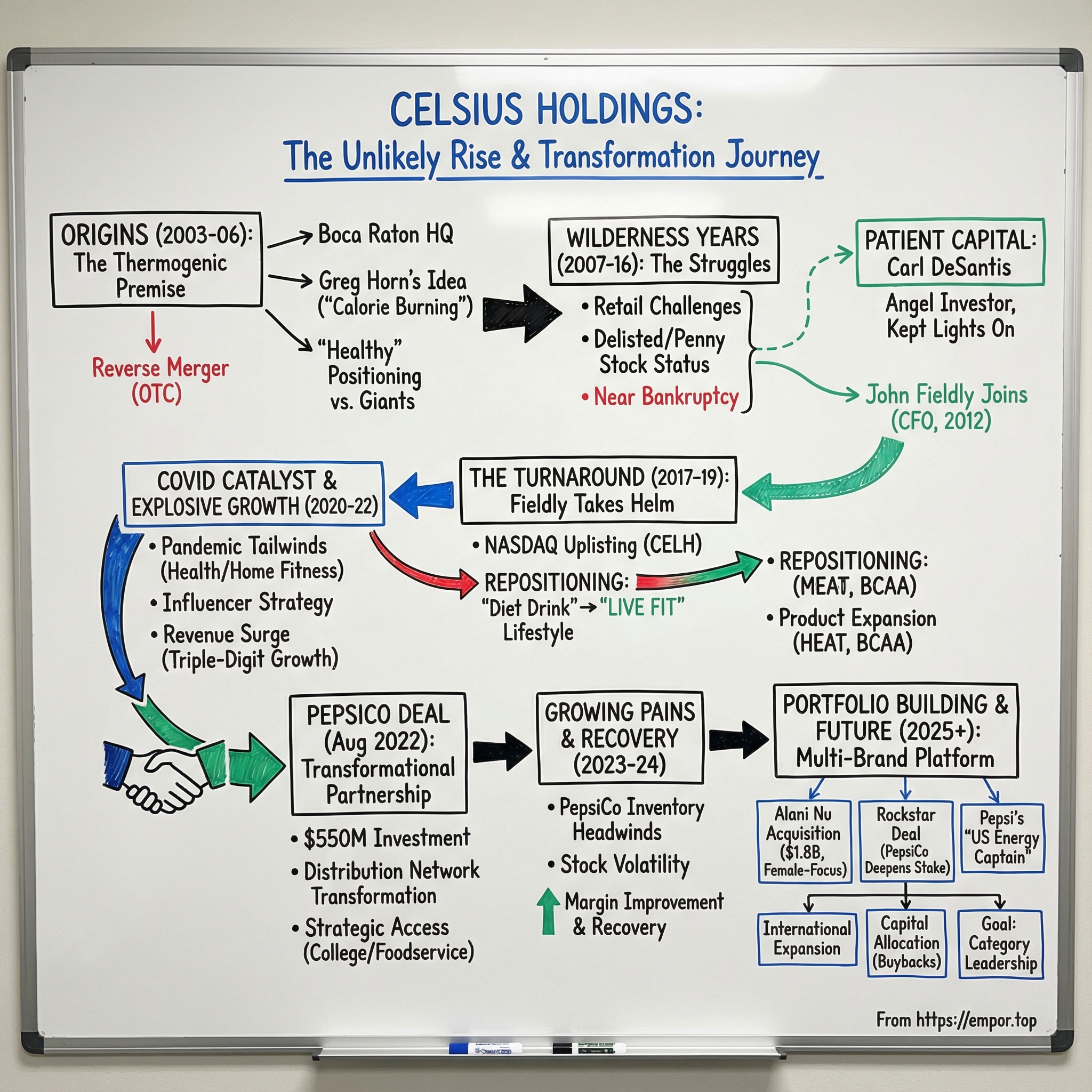 Celsius Holdings visual story map