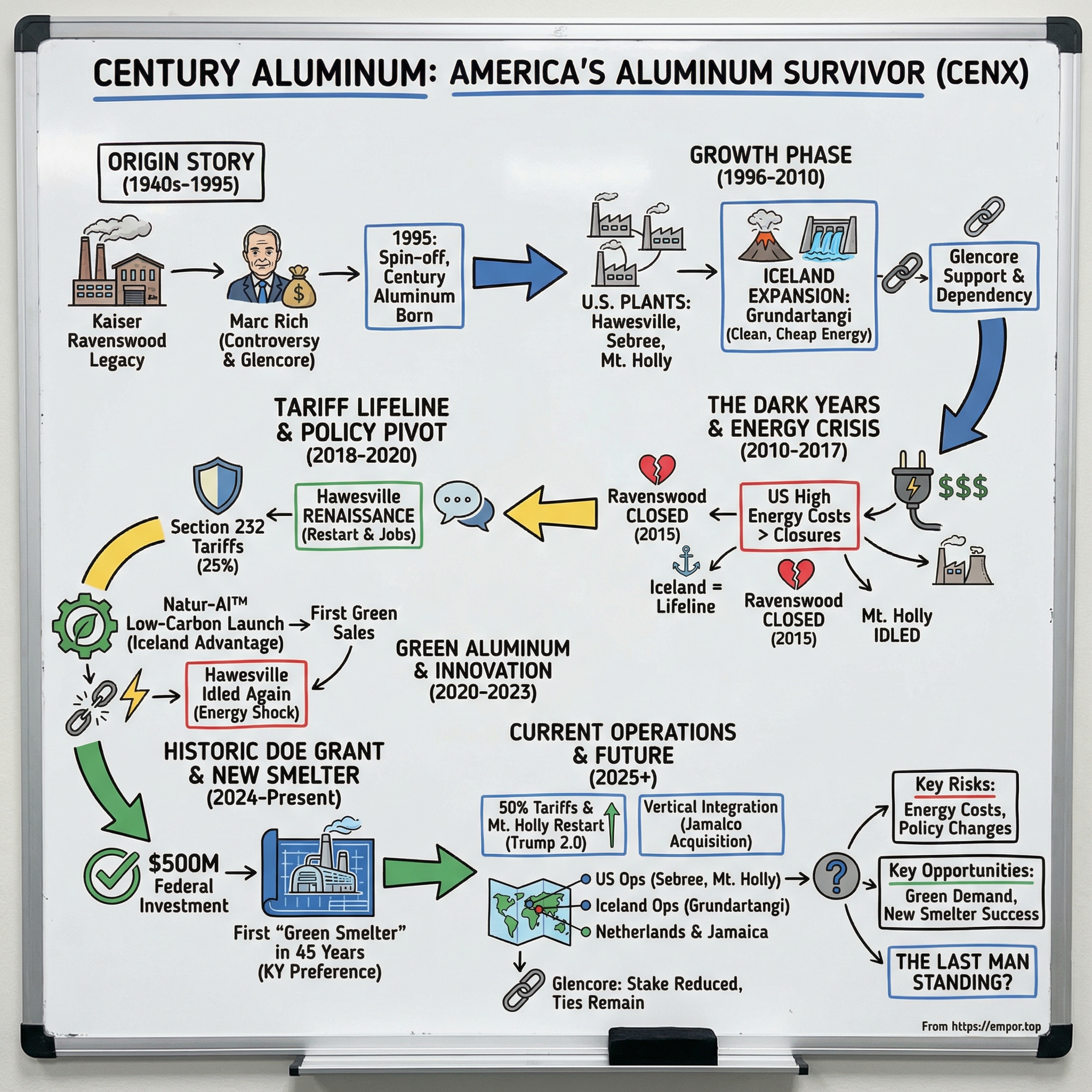 Century Aluminum Company visual story map