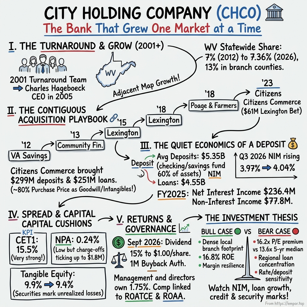 City Holding Company visual story map