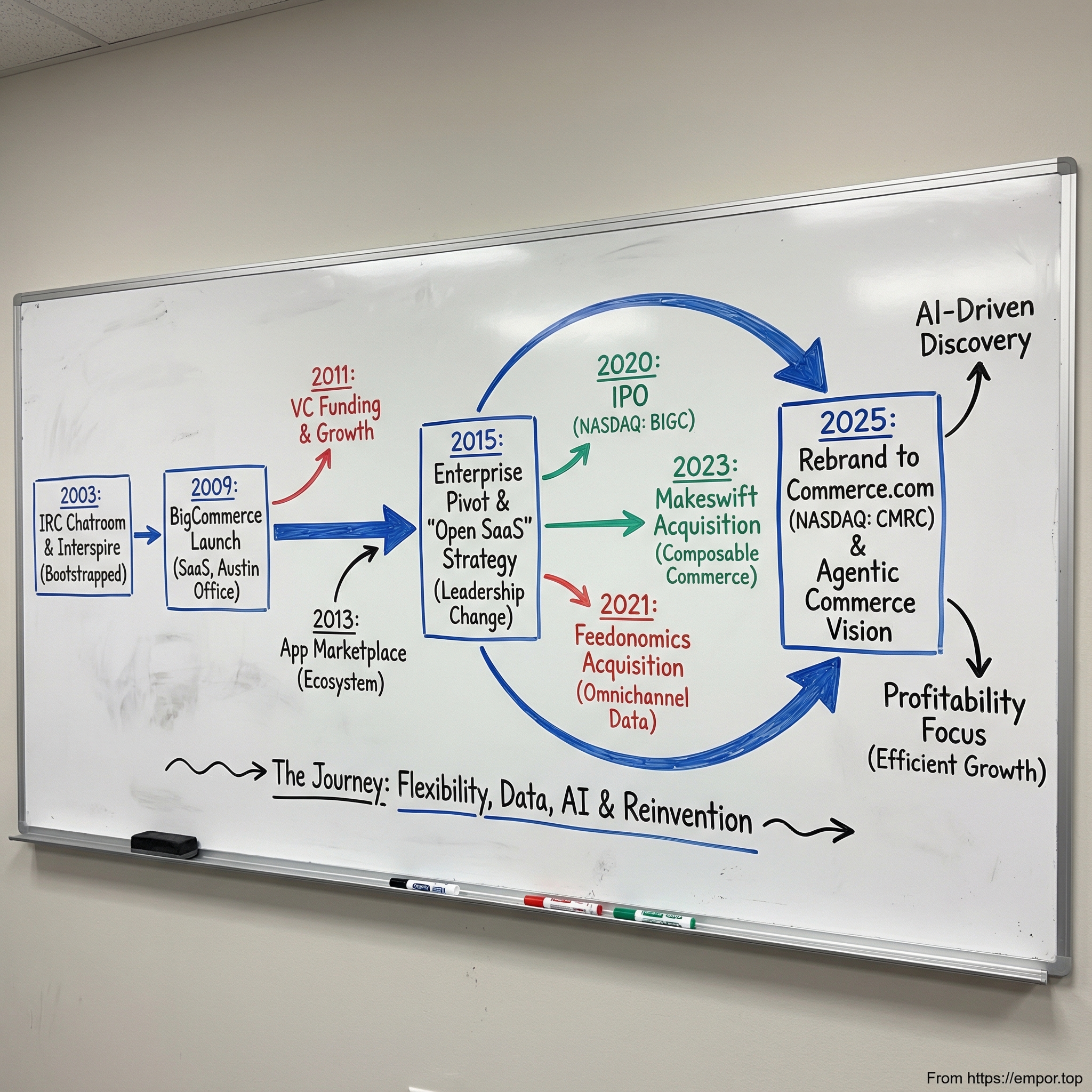 Commerce.com visual story map