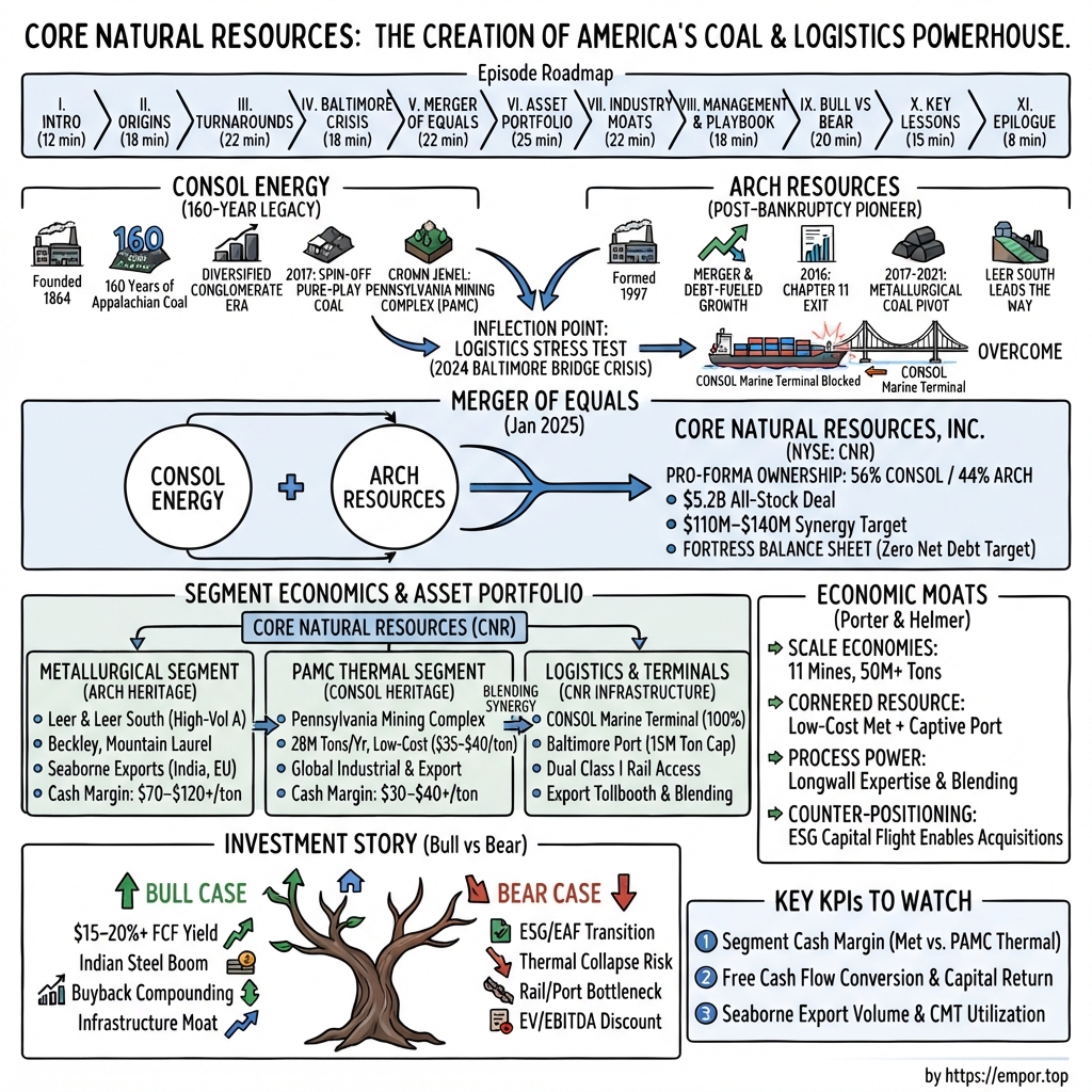 Core Natural Resources visual story map