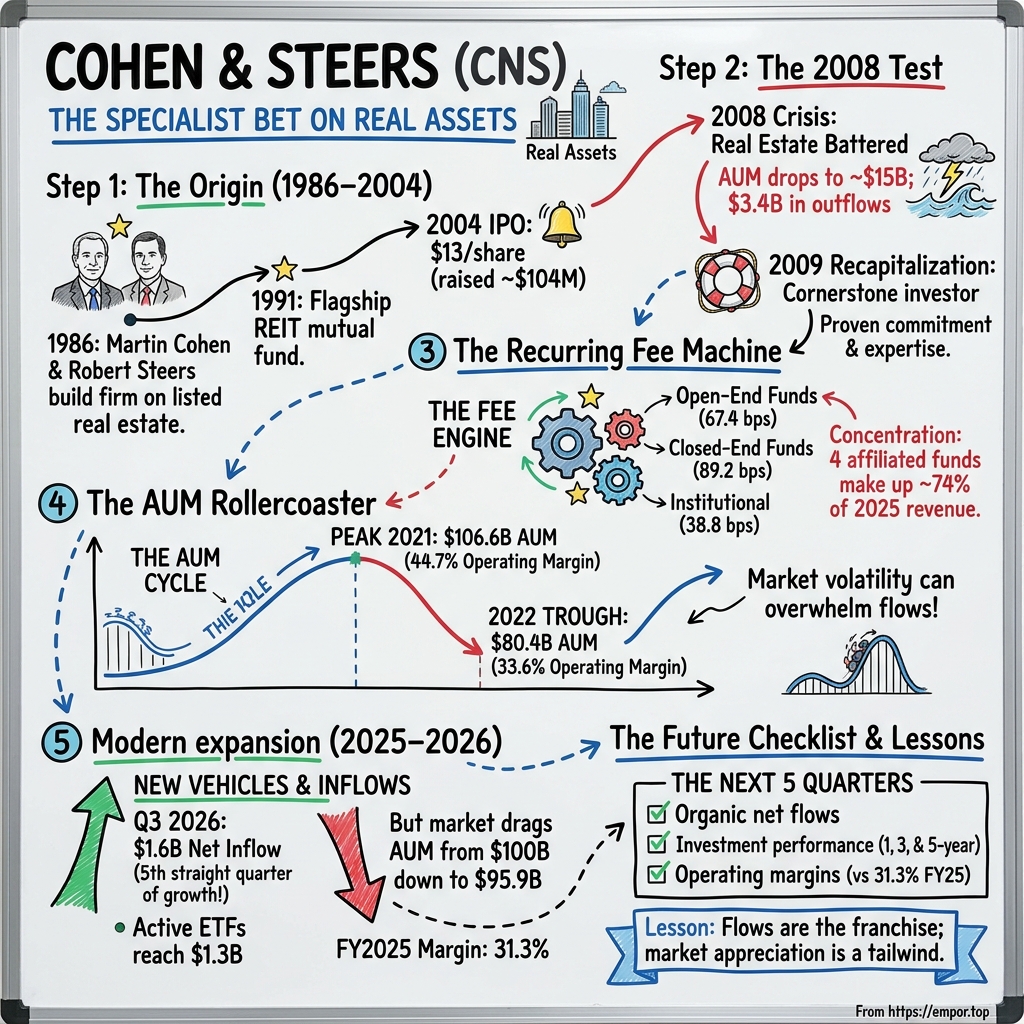 Cohen & Steers visual story map