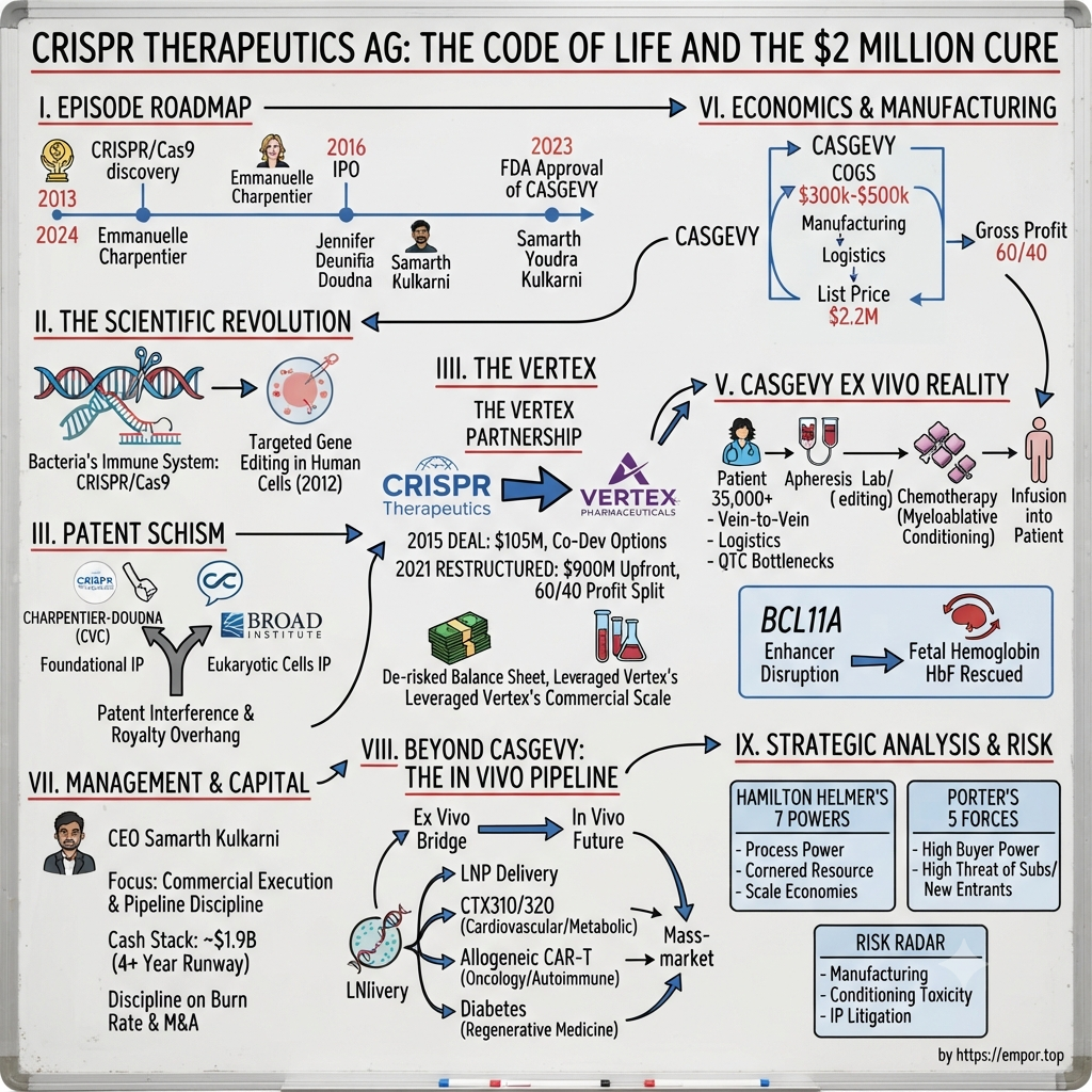 CRISPR Therapeutics visual story map