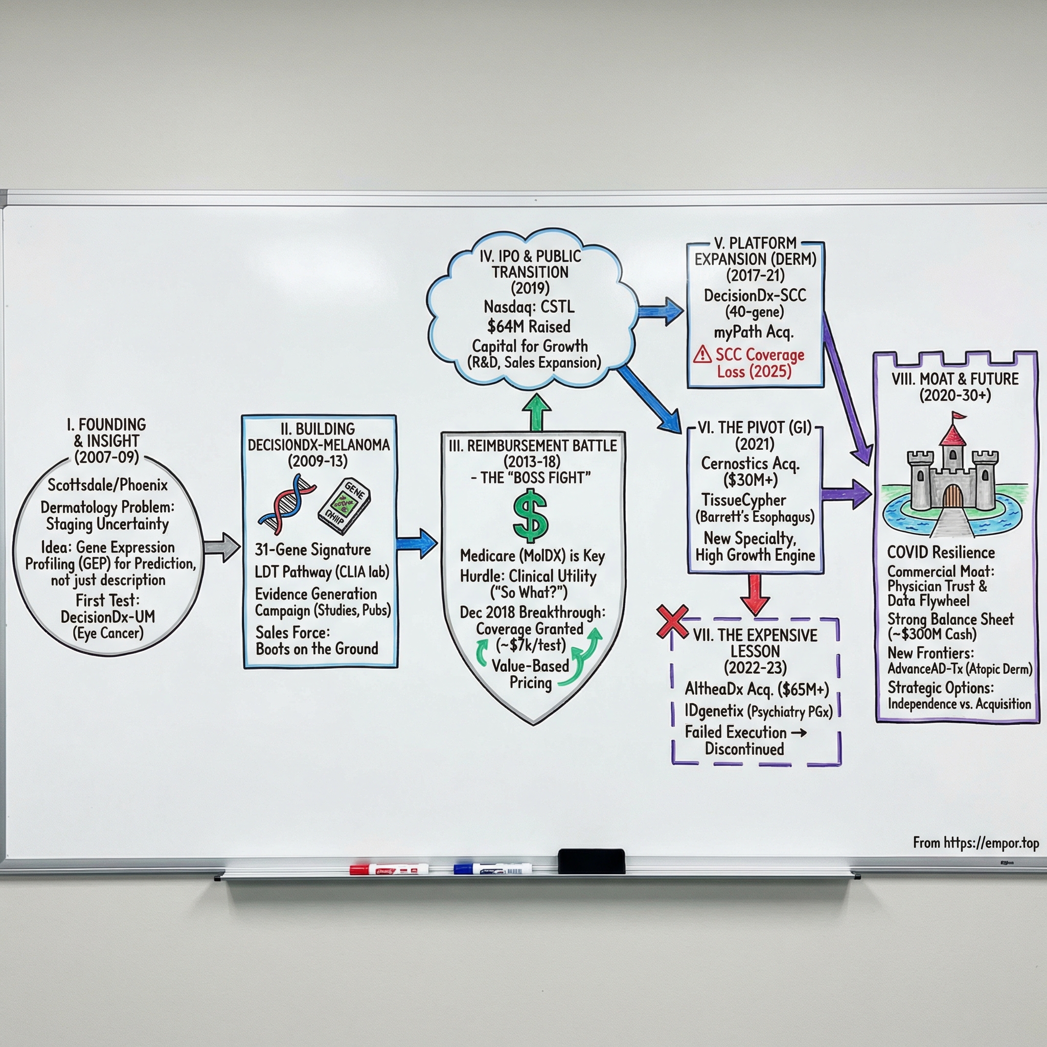 Castle Biosciences visual story map