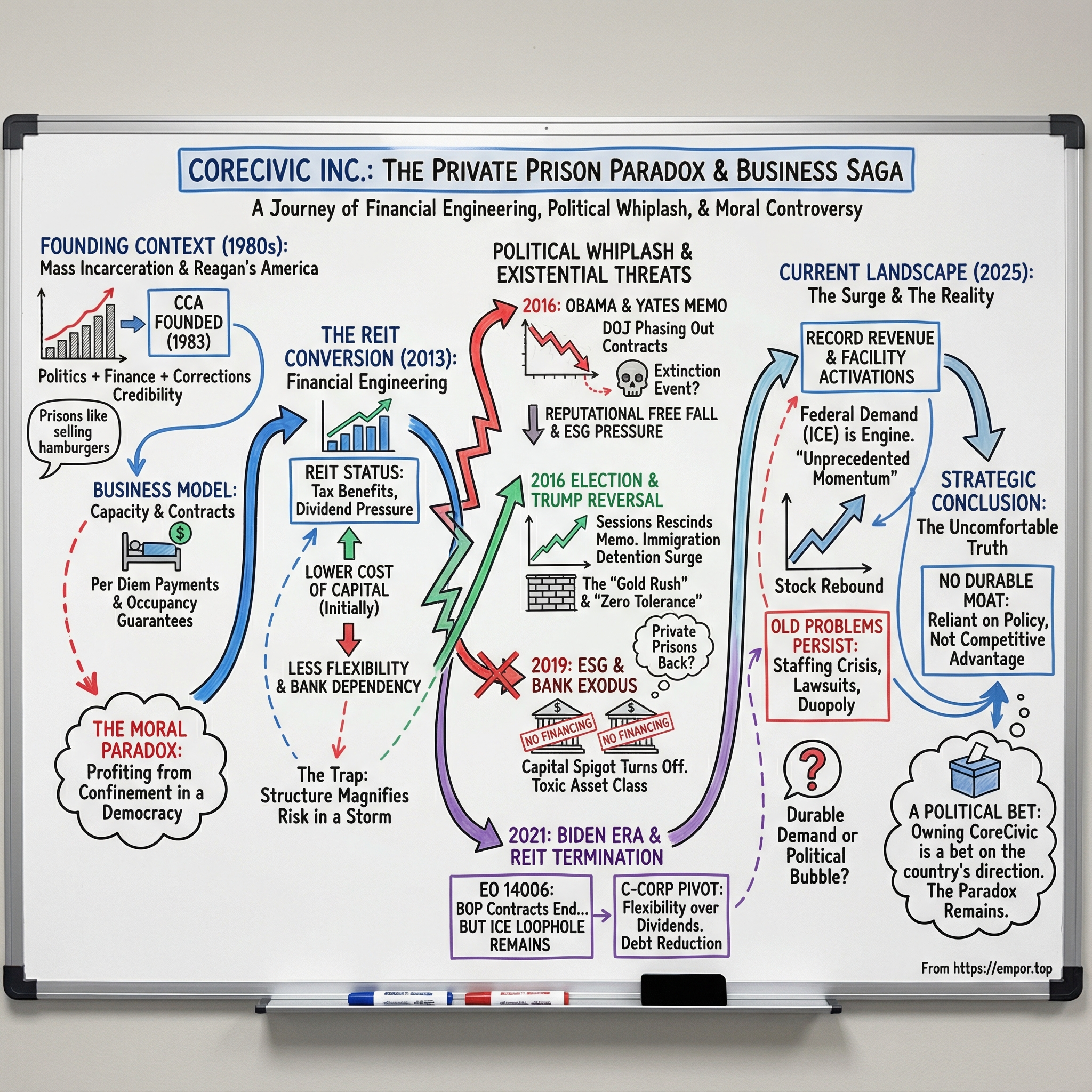 CoreCivic visual story map