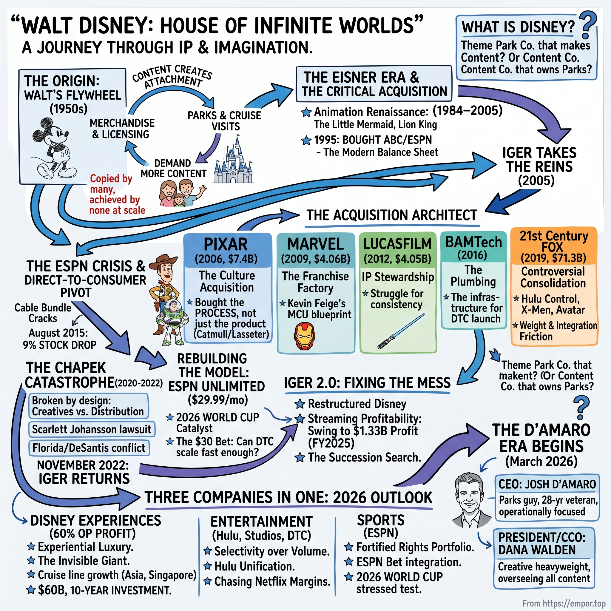 Walt Disney visual story map