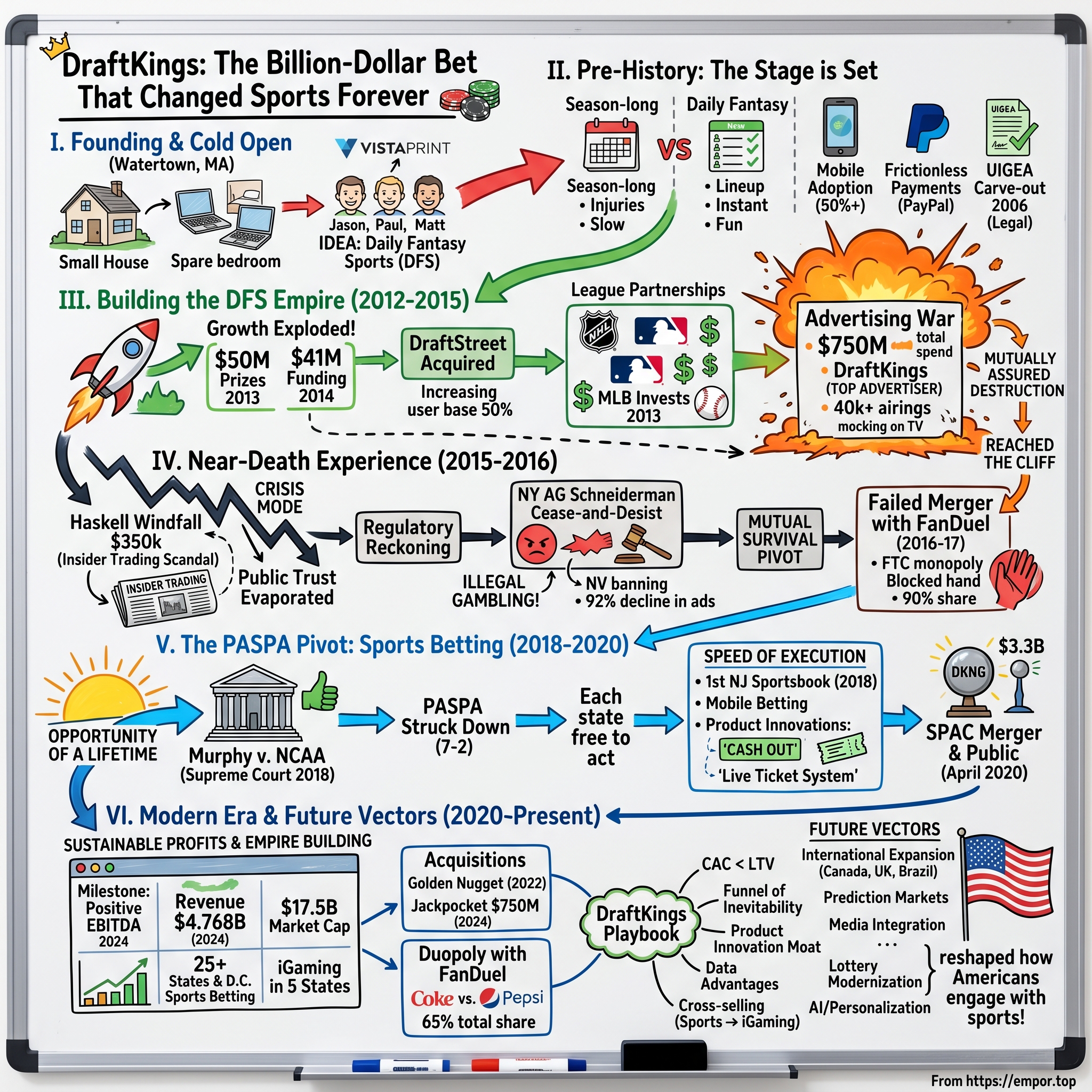 DraftKings visual story map
