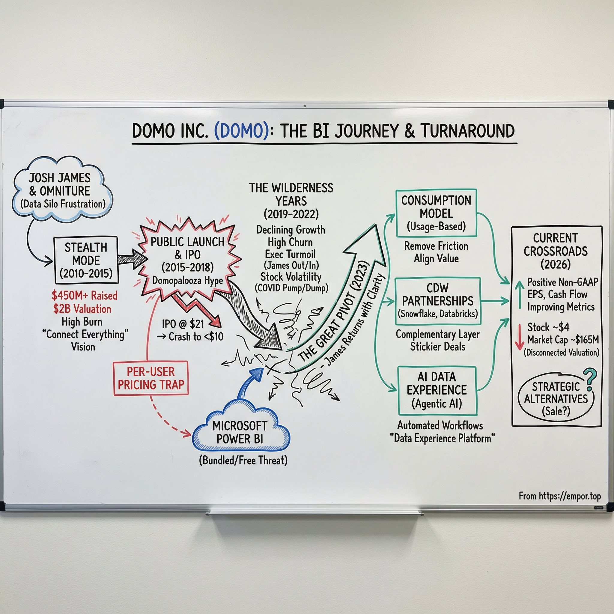 Domo Inc. visual story map