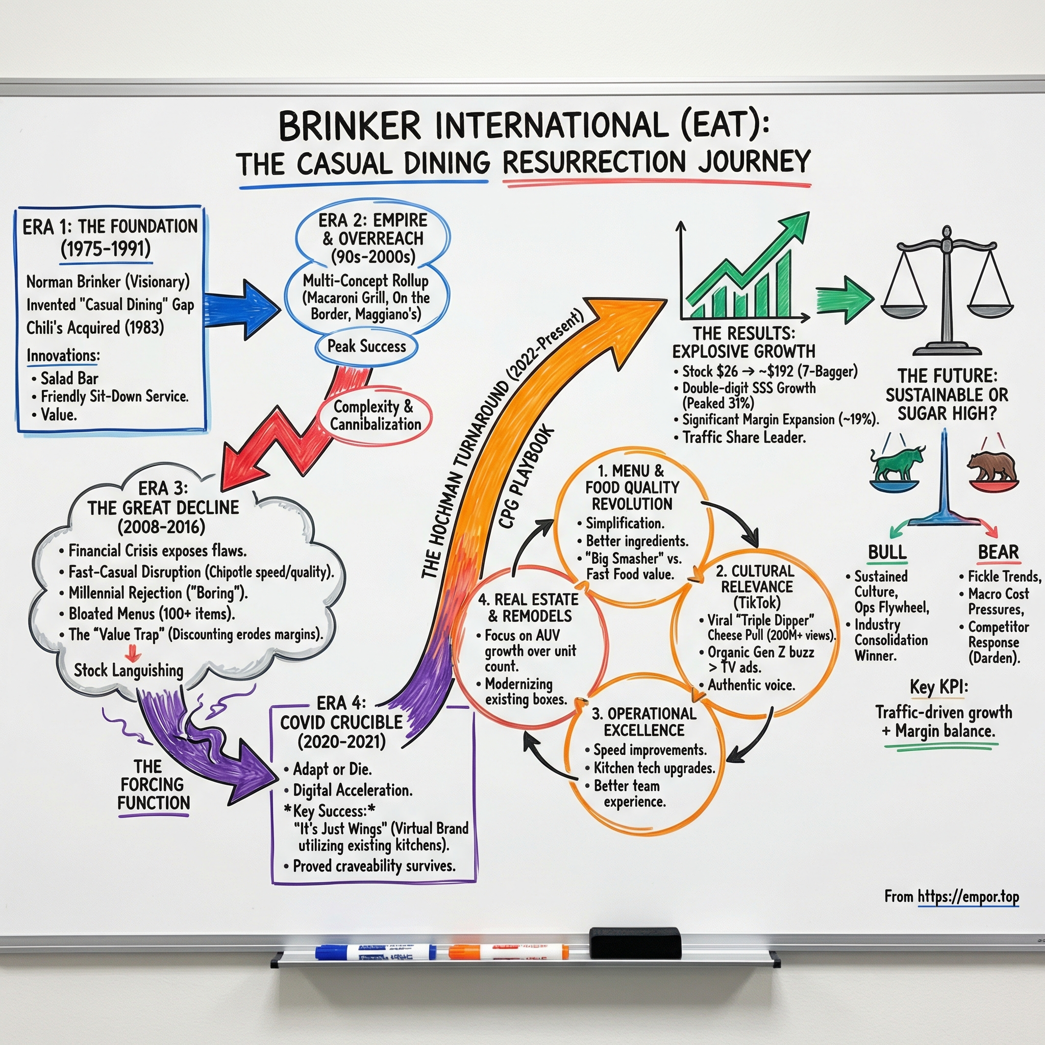 Brinker International visual story map