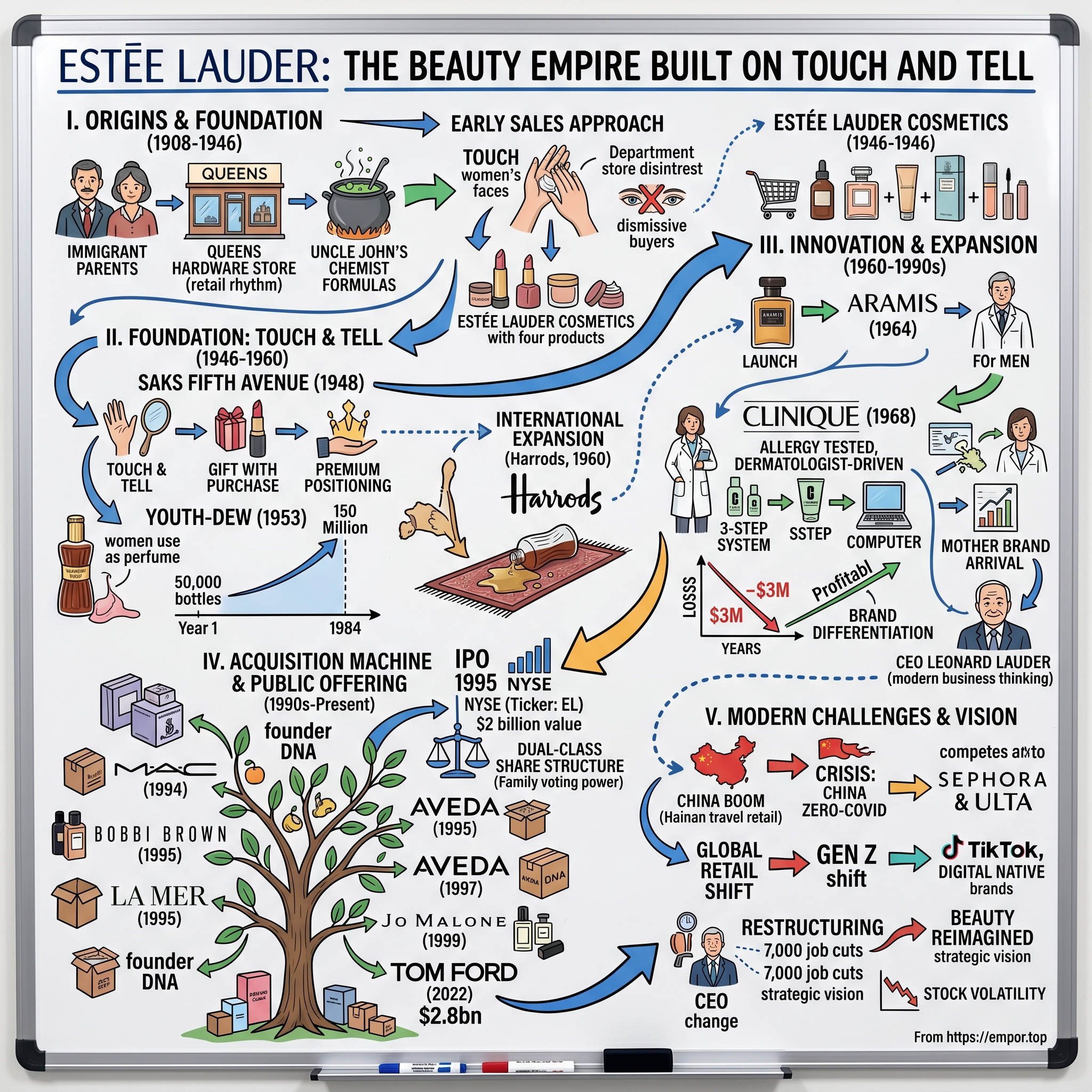 Estee Lauder visual story map