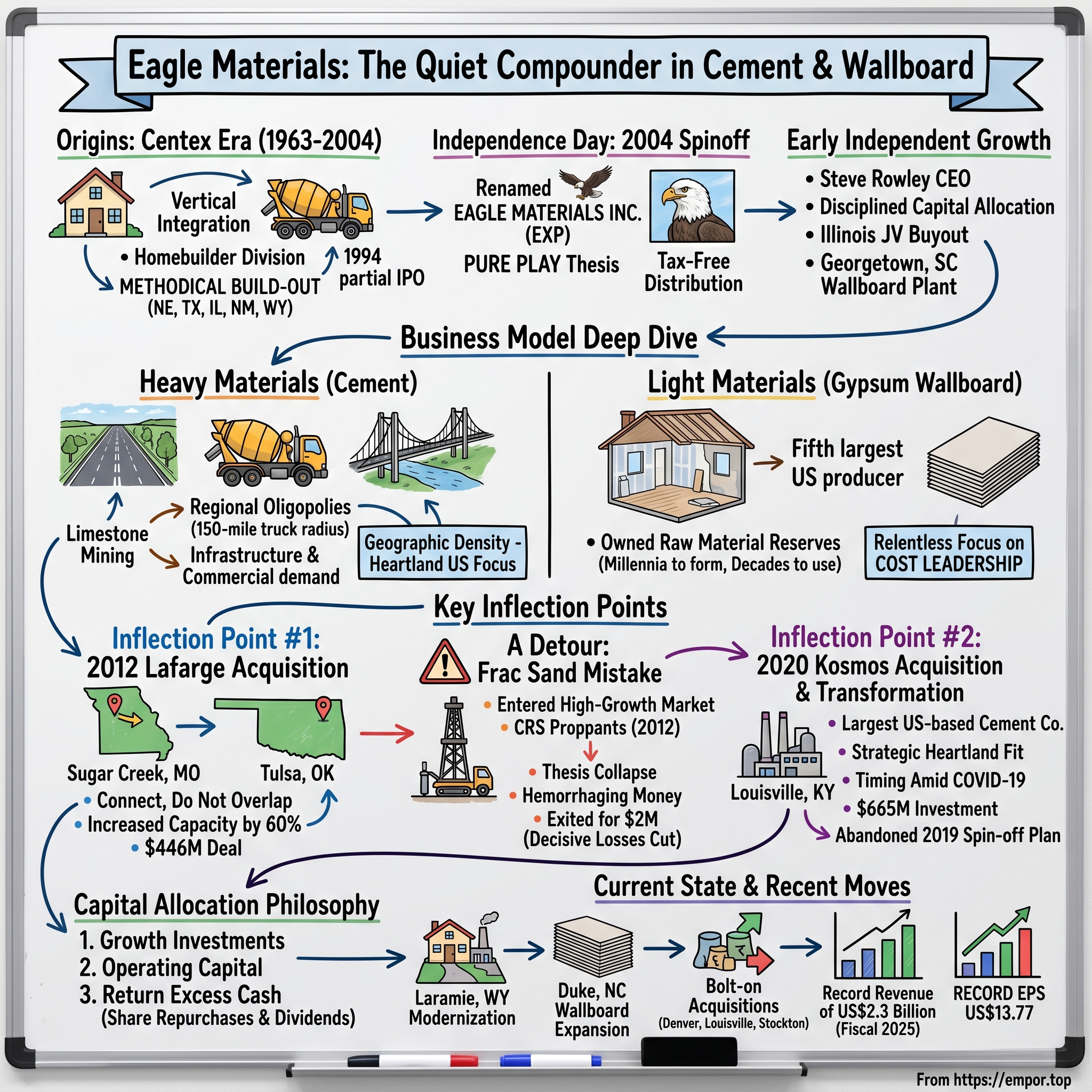 Eagle Materials visual story map