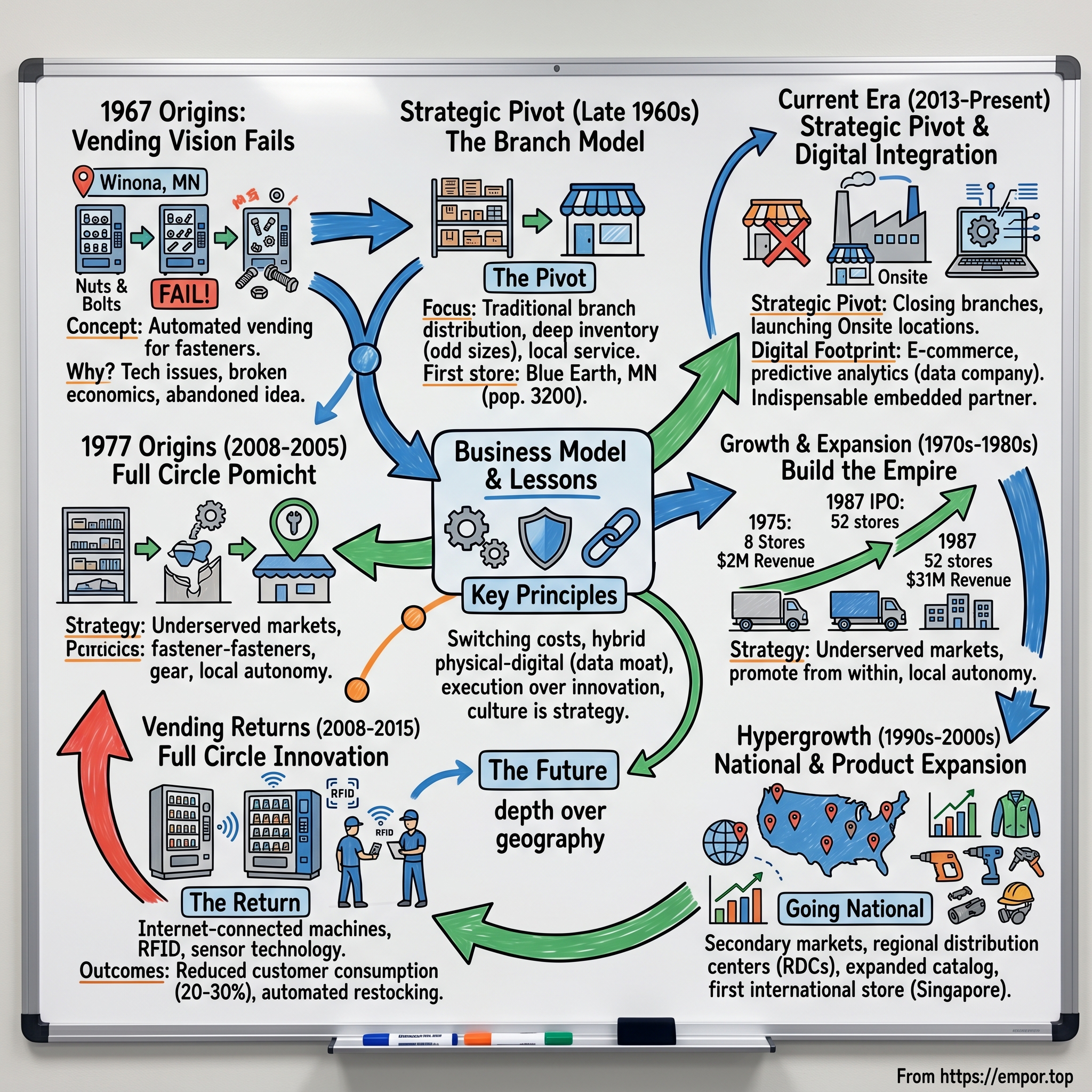 Fastenal visual story map