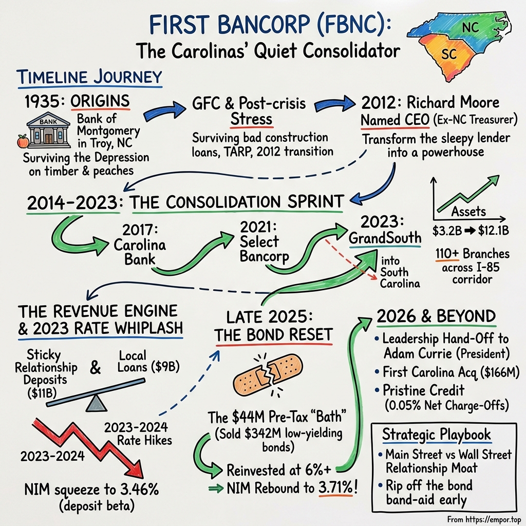 First Bancorp visual story map