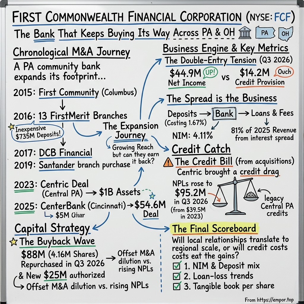 First Commonwealth Financial visual story map