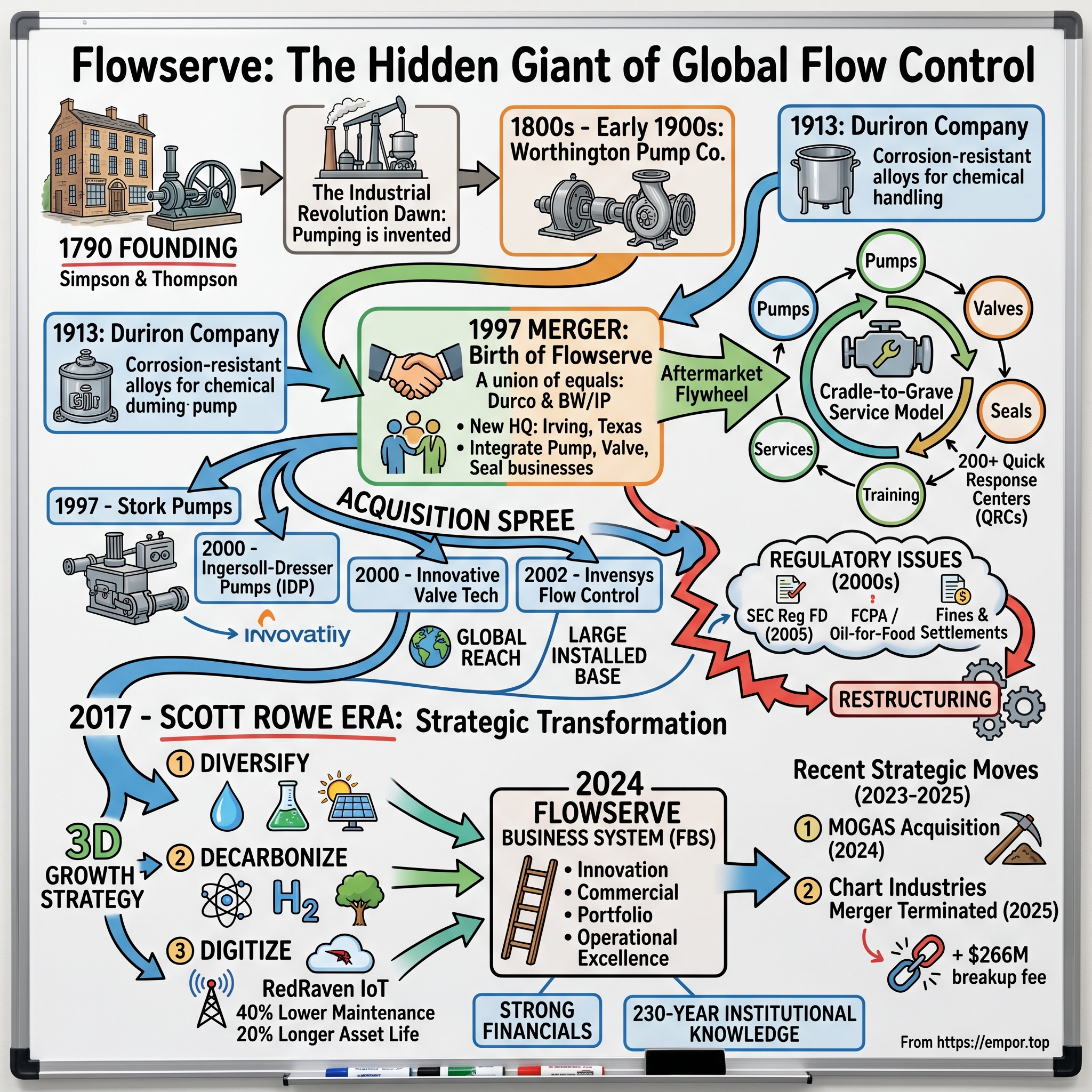 Flowserve visual story map