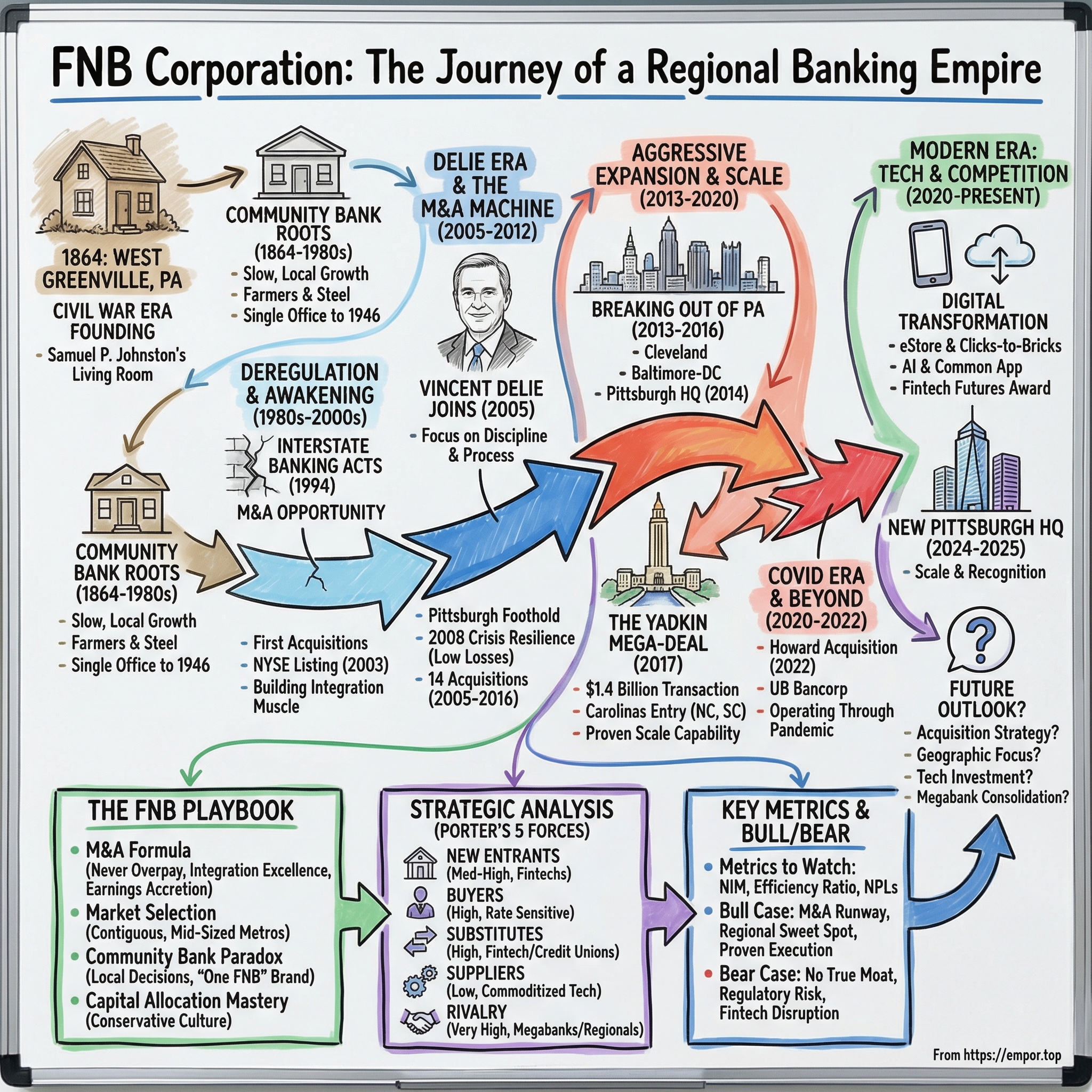 FNB Corporation visual story map