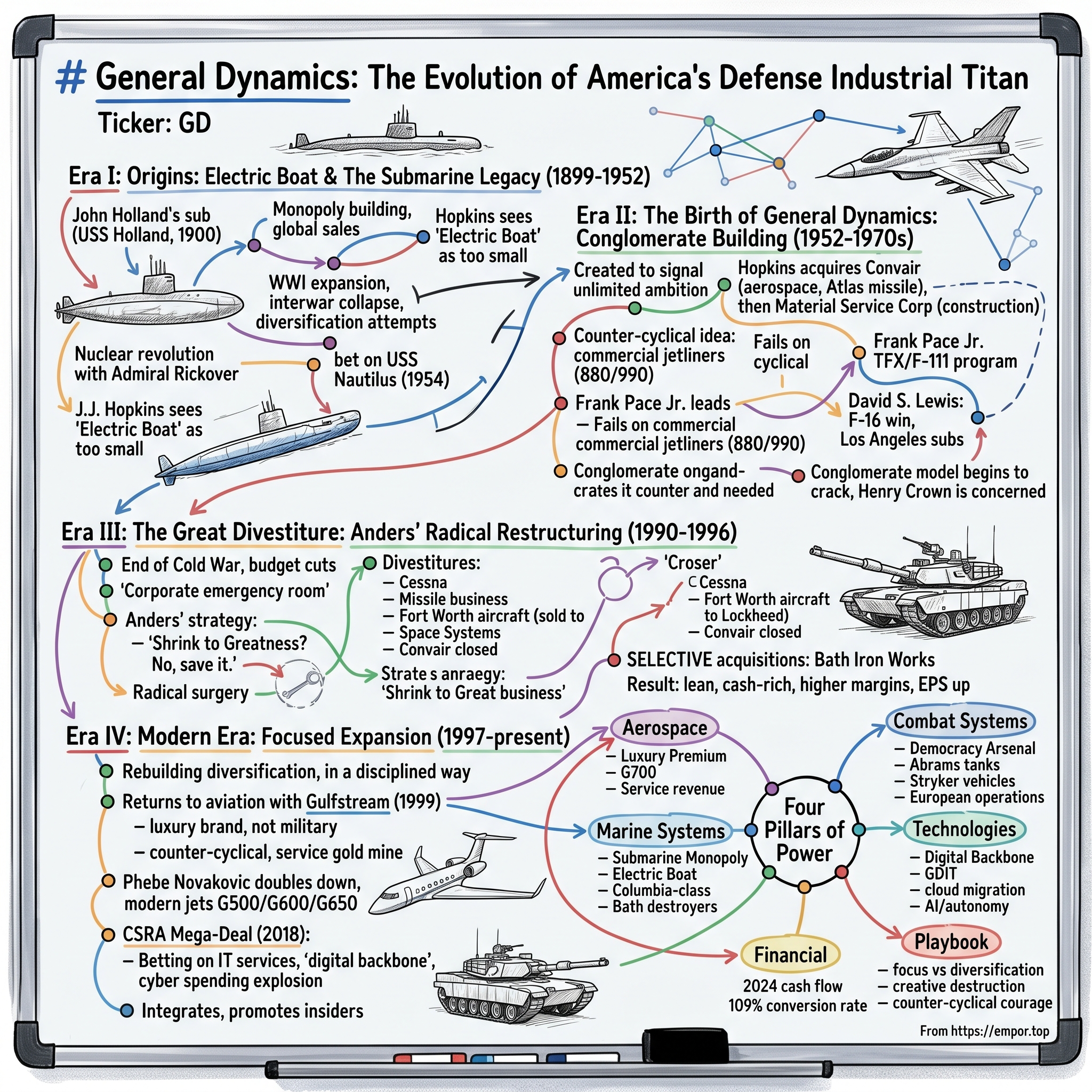 General Dynamics visual story map