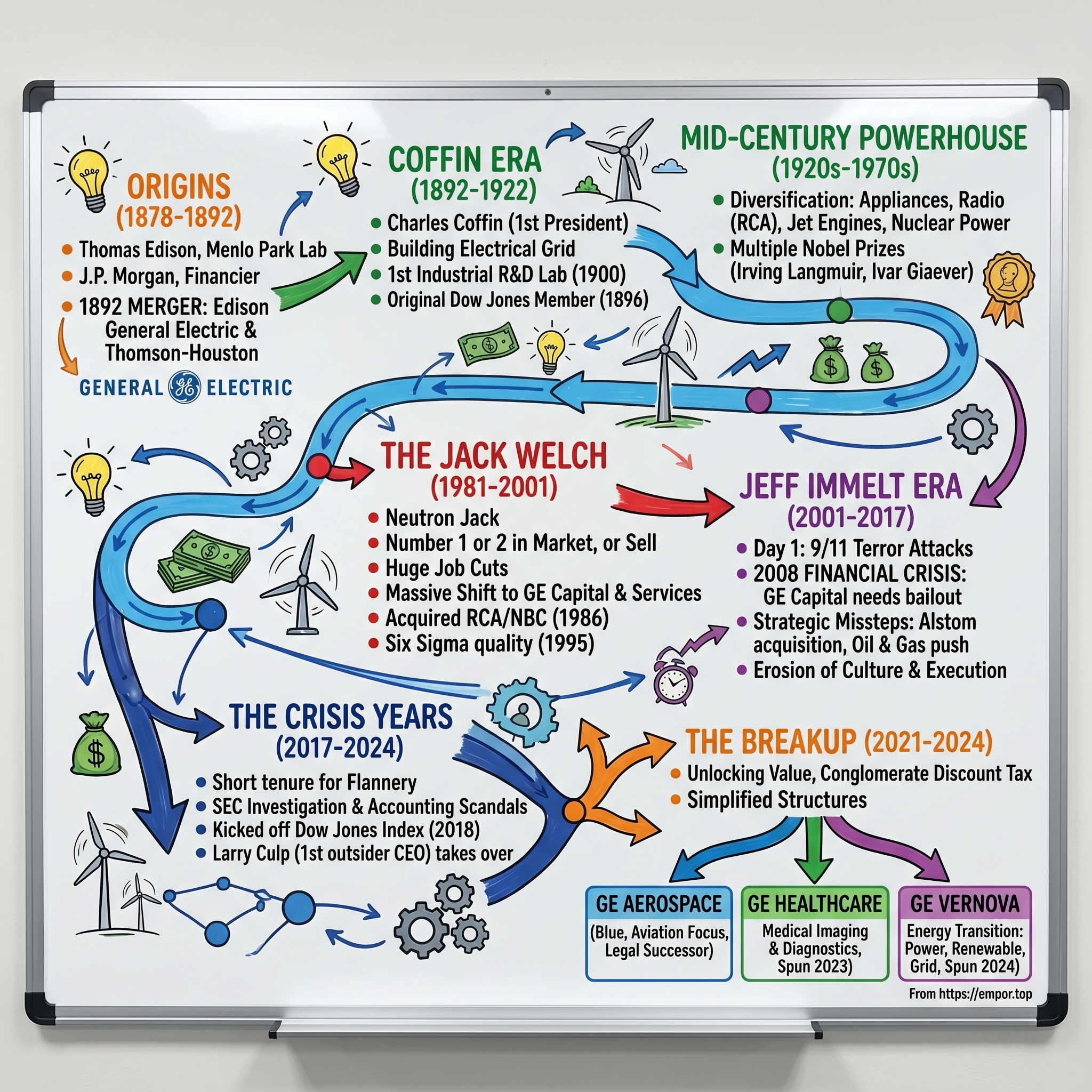 General Electric visual story map