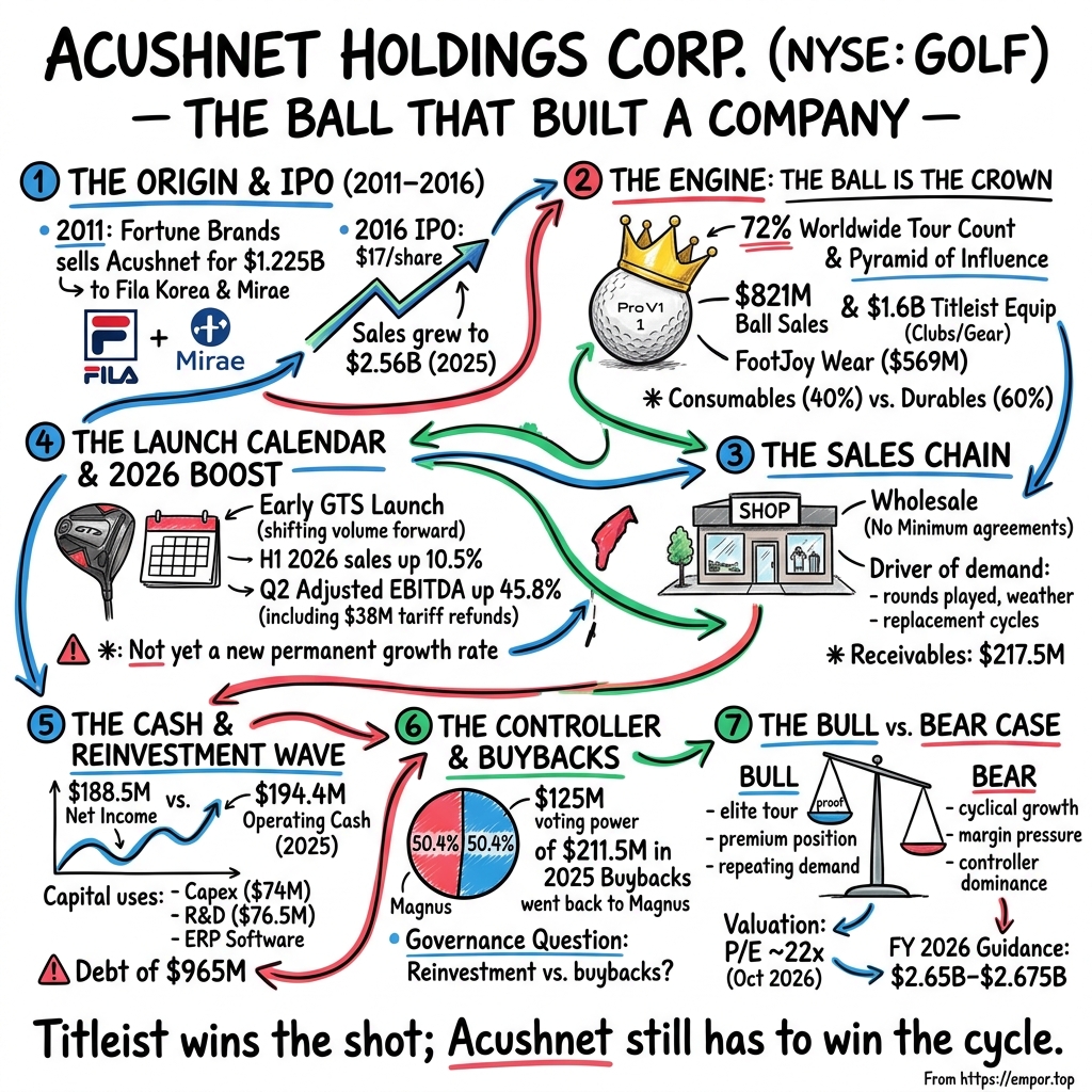 Acushnet Holdings visual story map