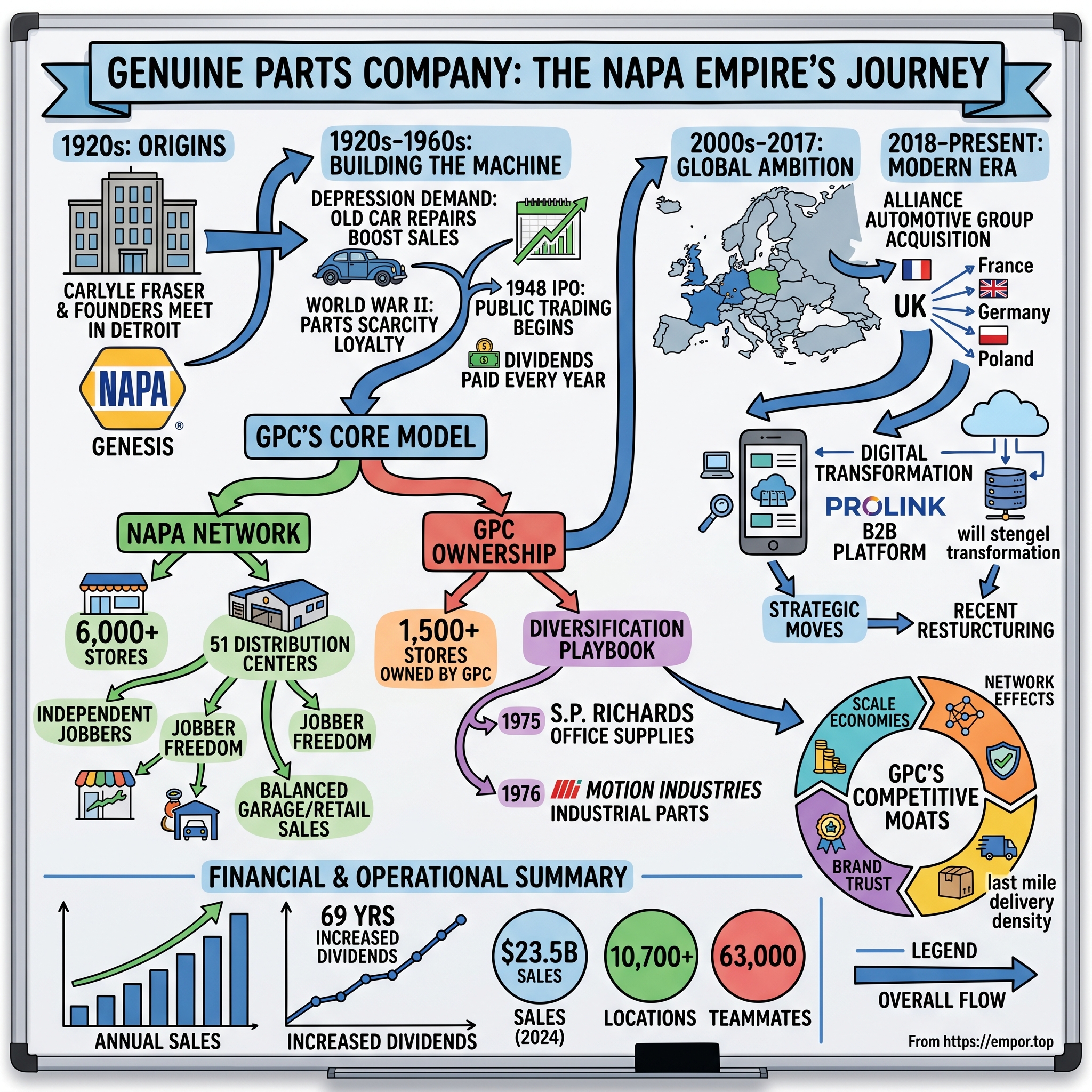 Genuine Parts Company visual story map