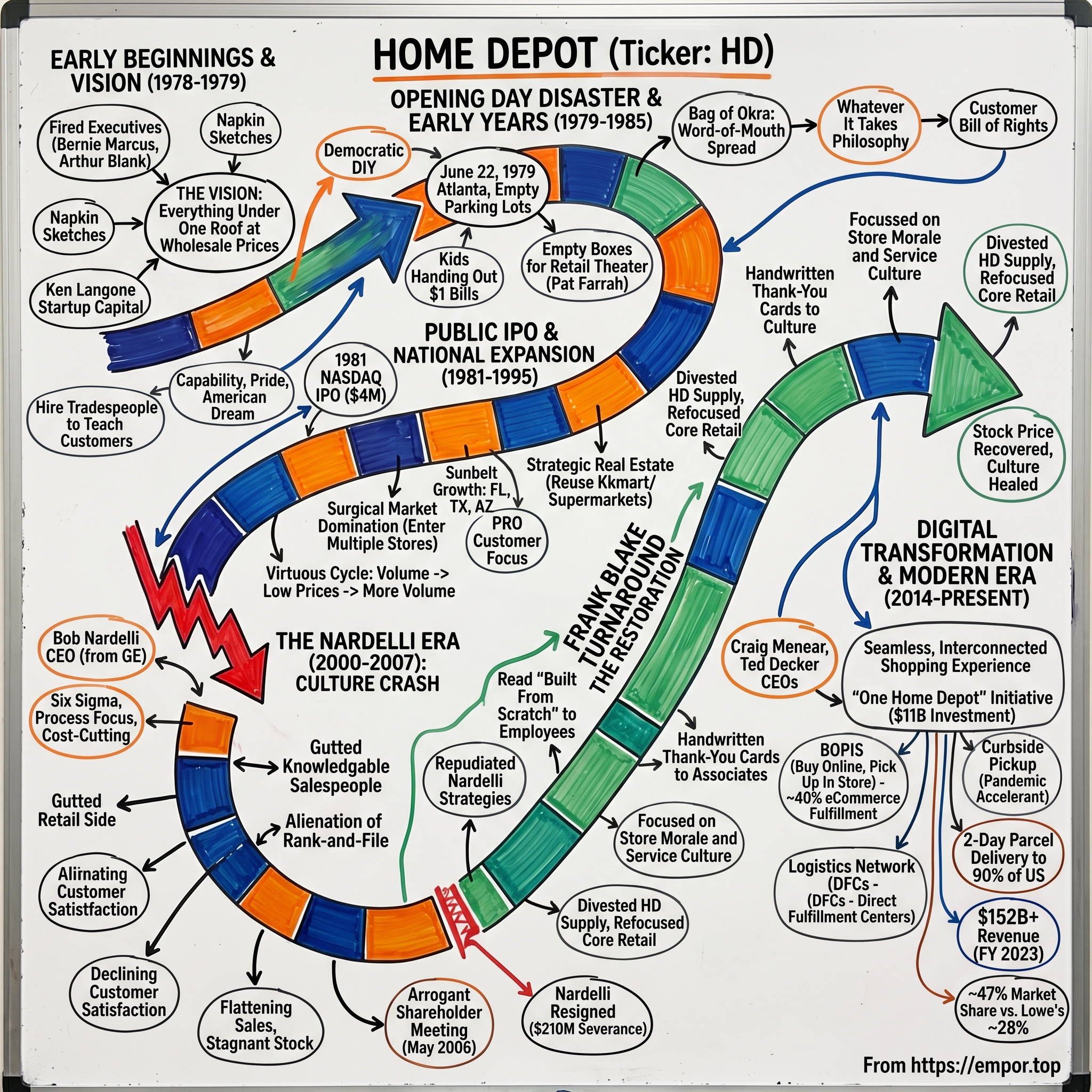 Home Depot visual story map
