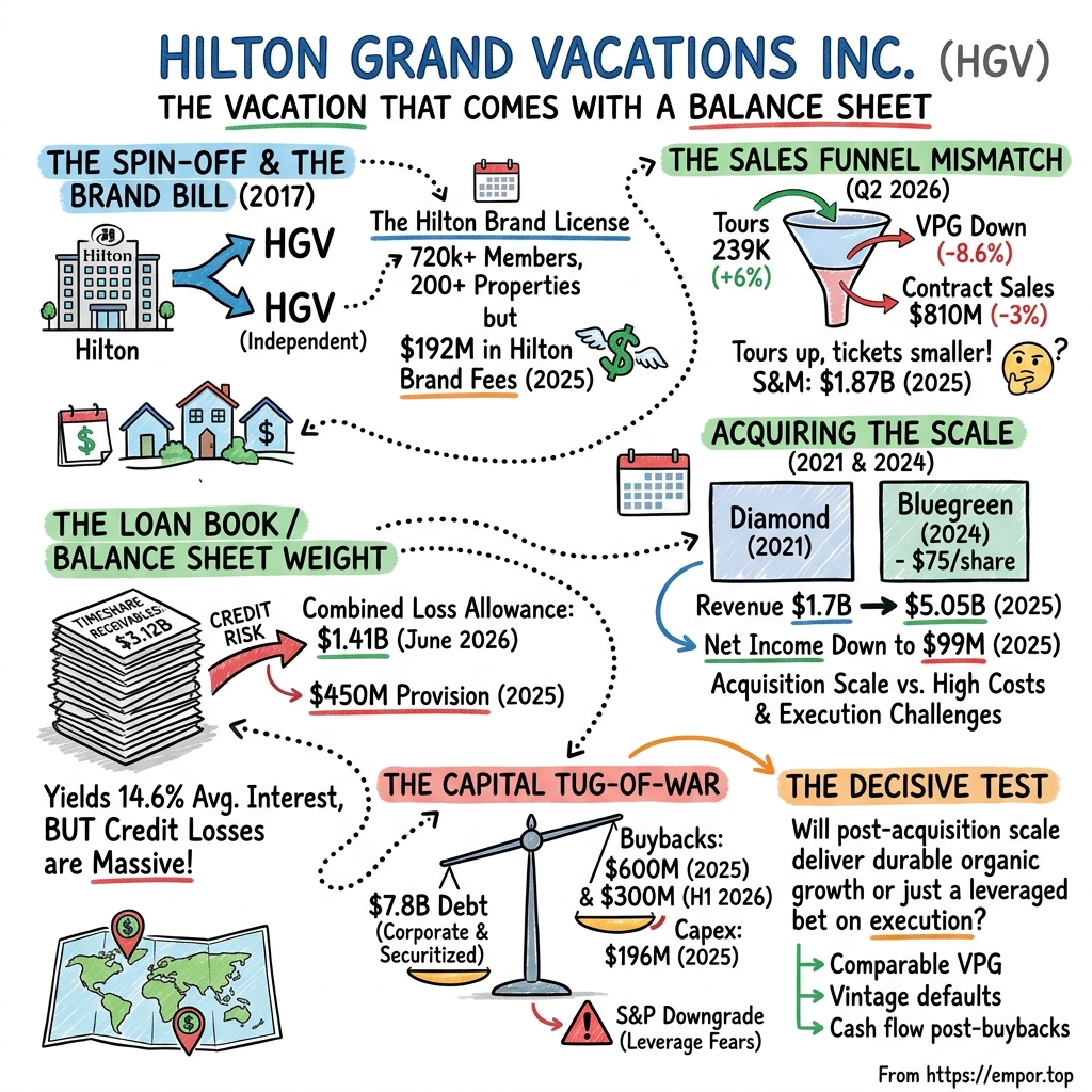 Hilton Grand Vacations visual story map