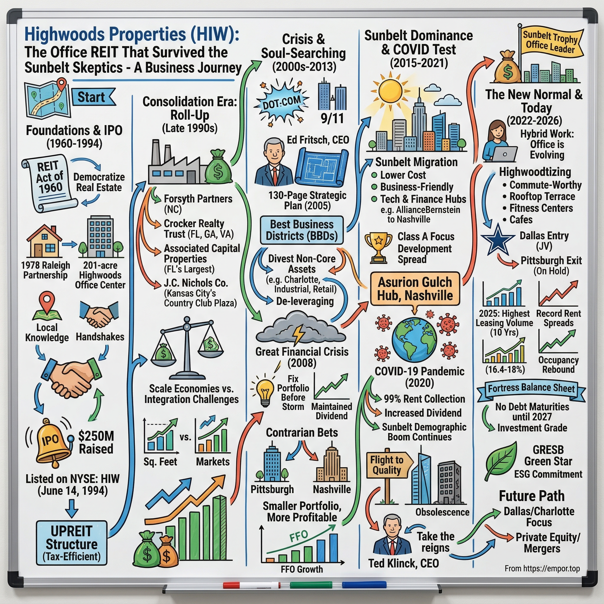 Highwoods Properties visual story map