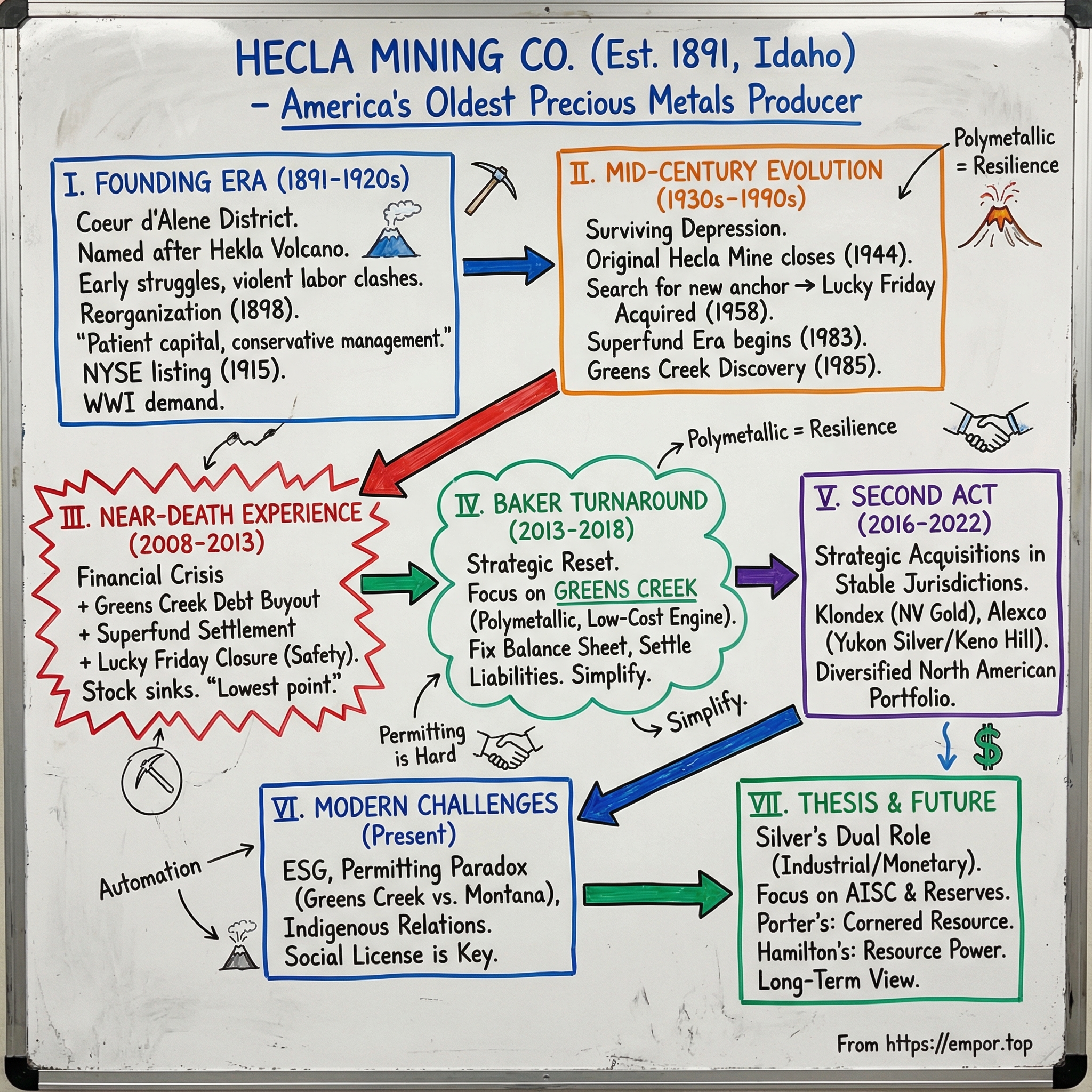 Hecla Mining visual story map
