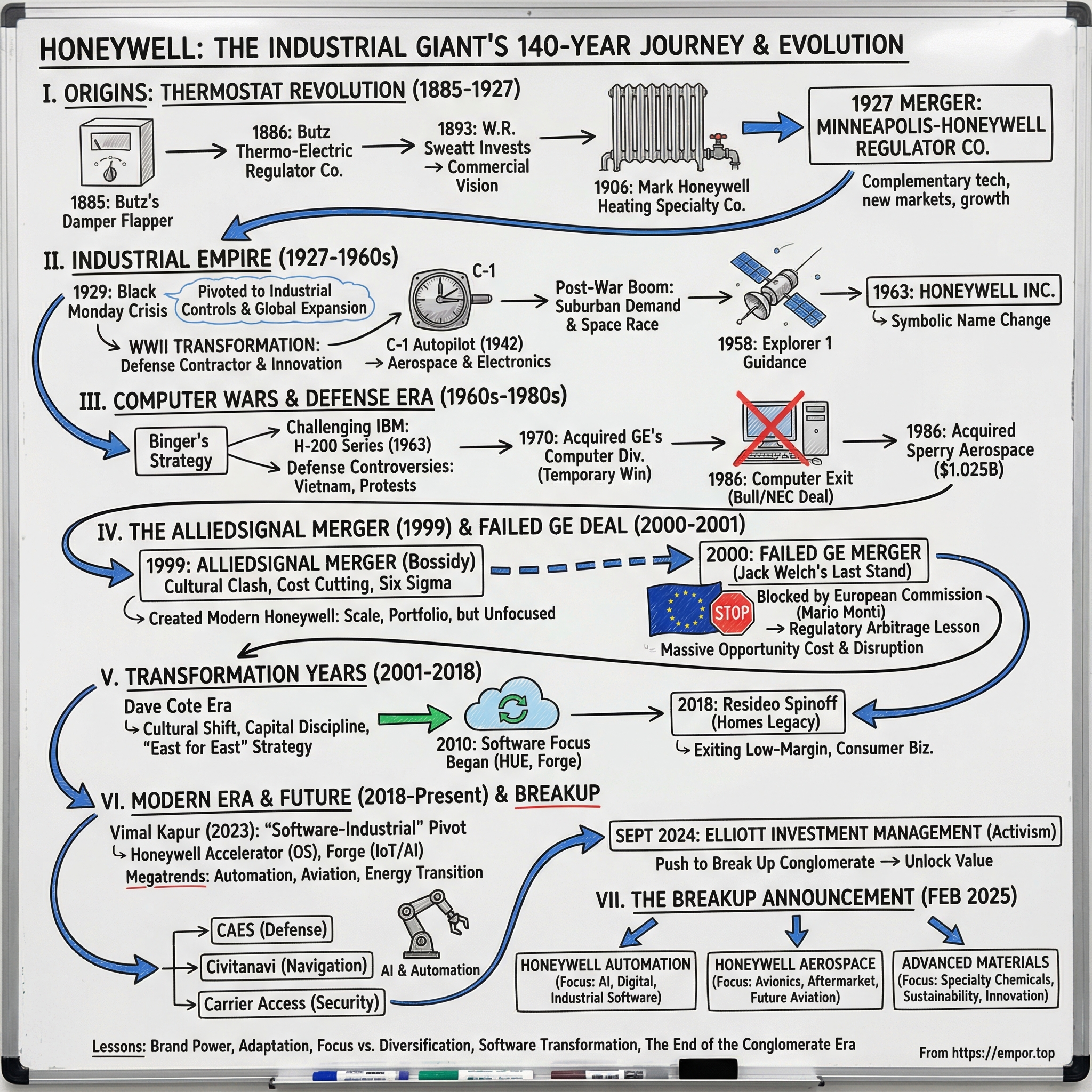 Honeywell International visual story map