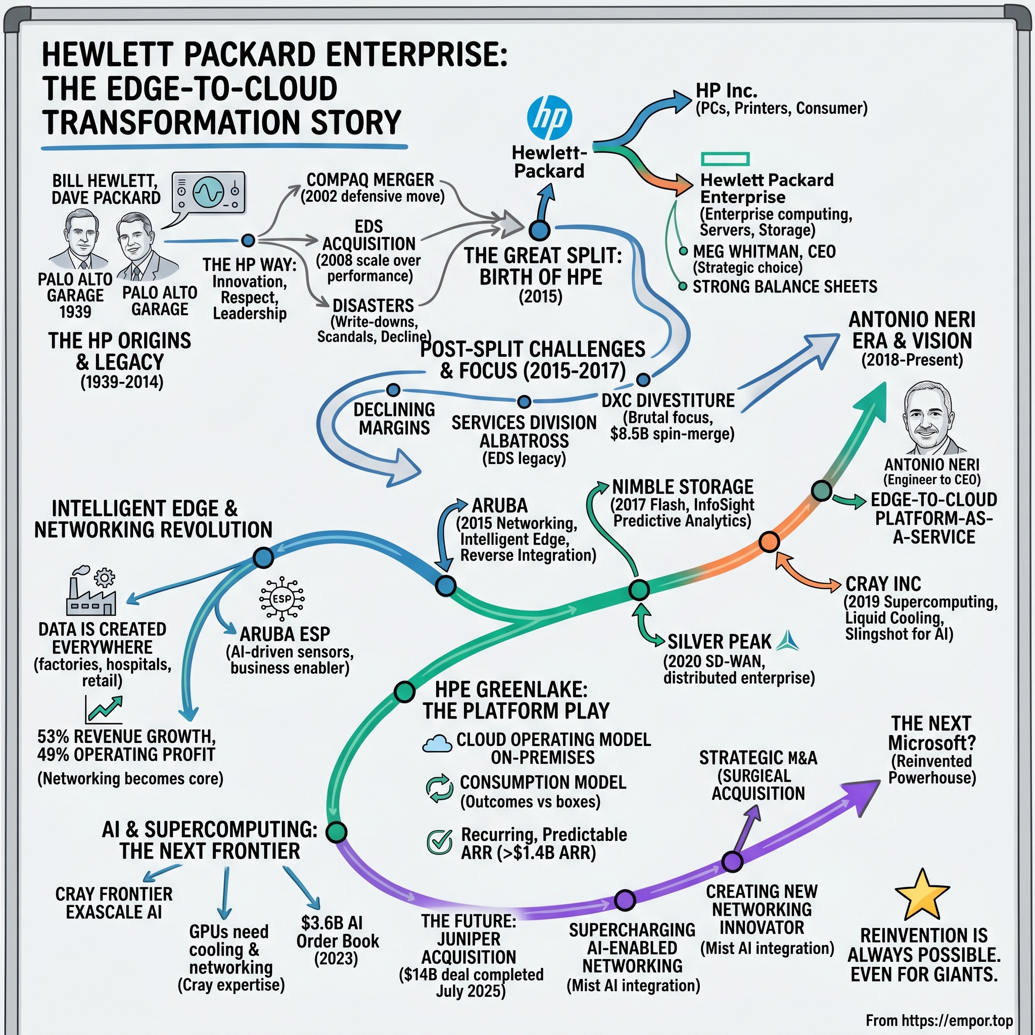 Hewlett Packard Enterprise visual story map