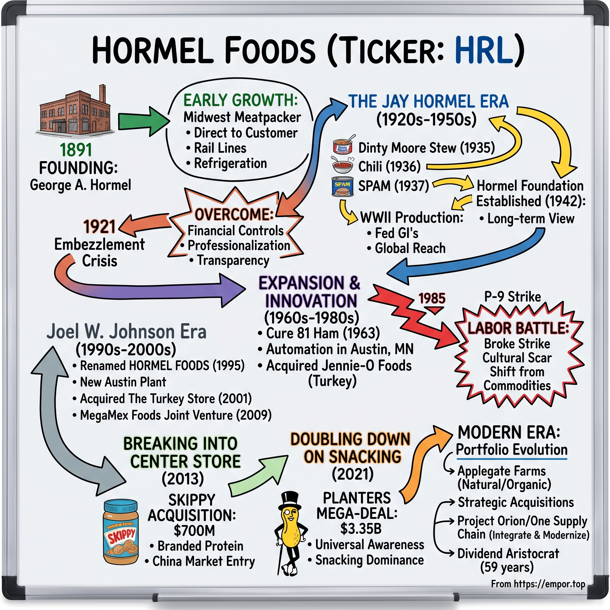 Hormel Foods visual story map