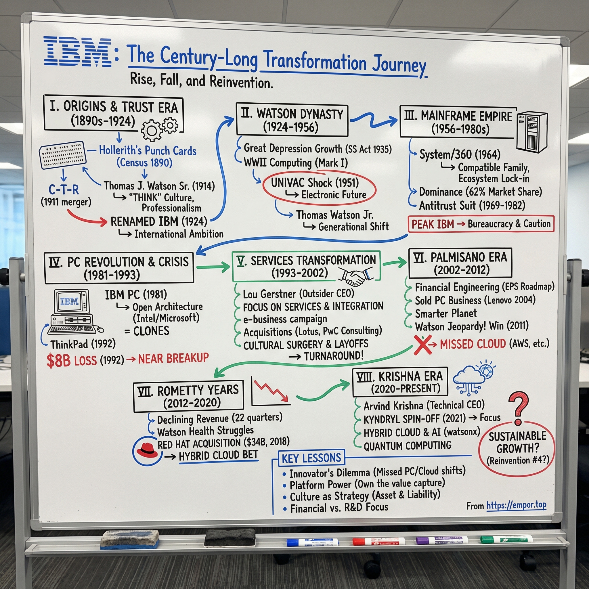 International Business Machines visual story map