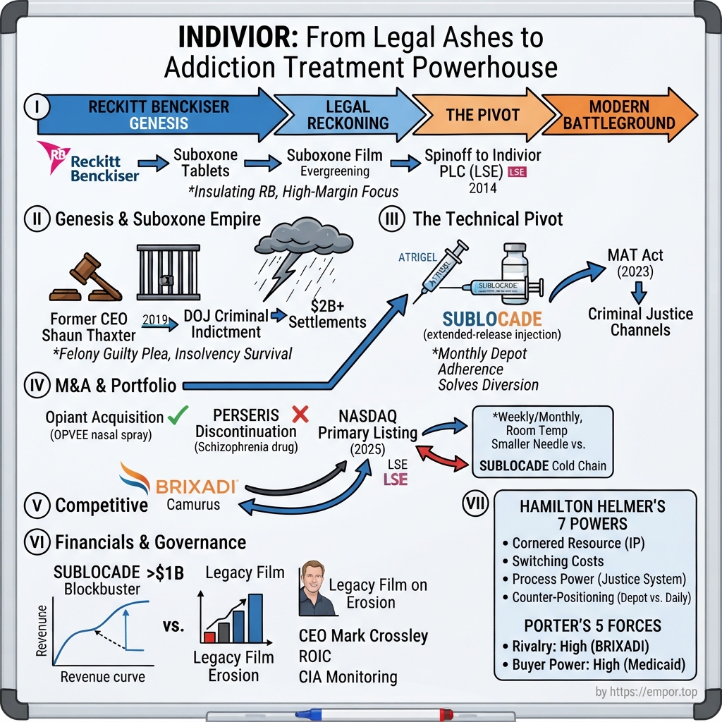 Indivior Pharmaceuticals visual story map