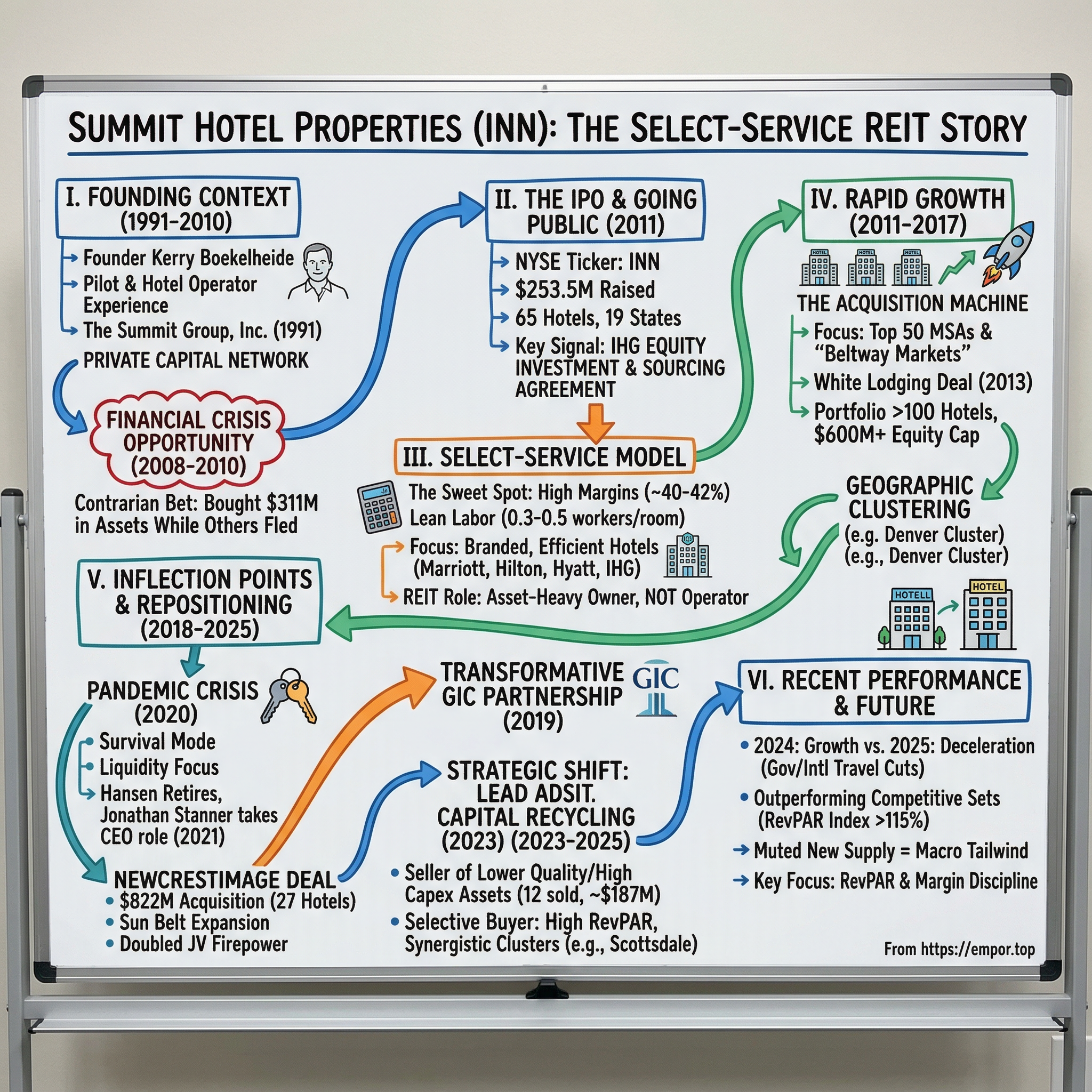 Summit Hotel Properties visual story map