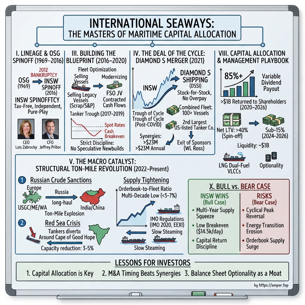 International Seaways visual story map