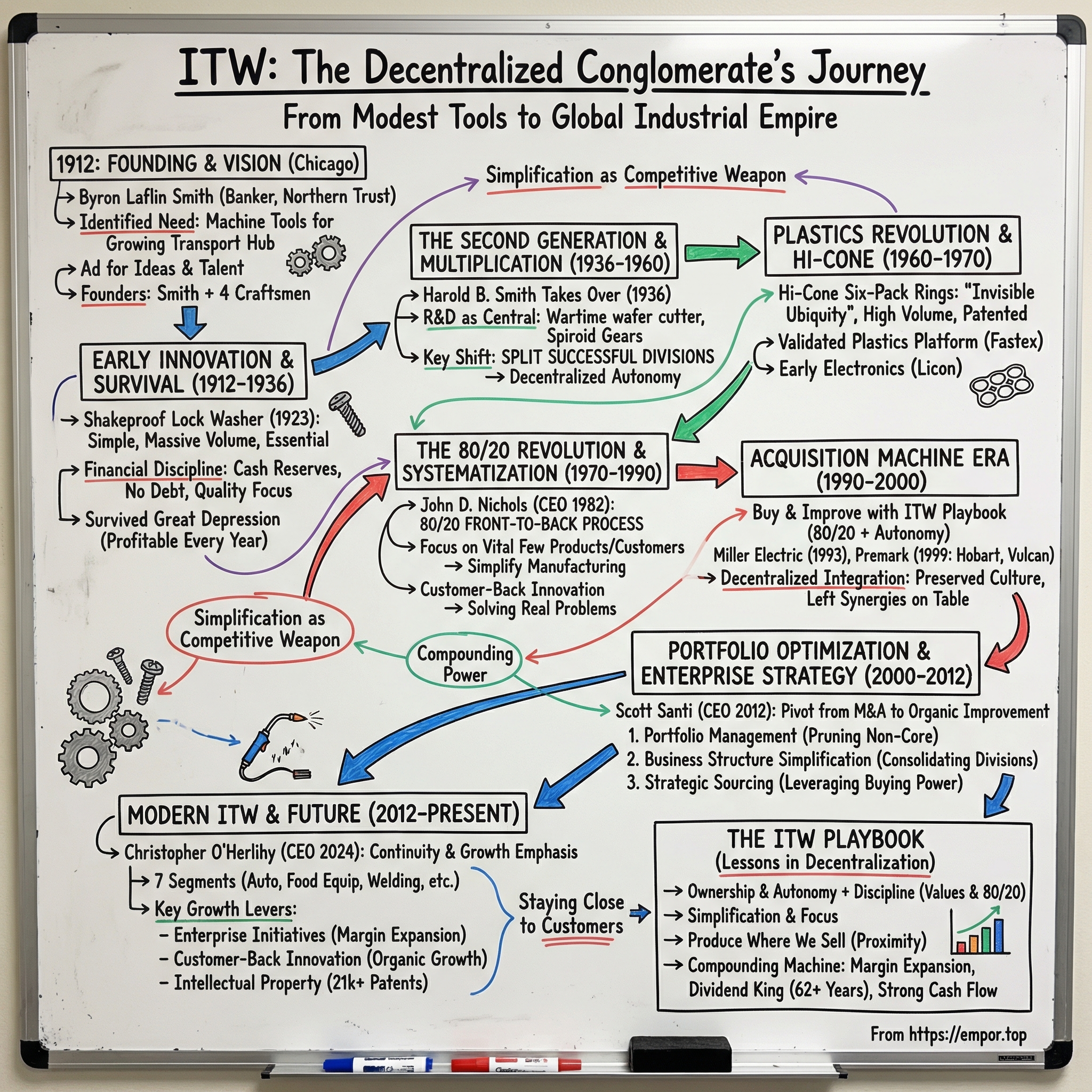 Illinois Tool Works visual story map