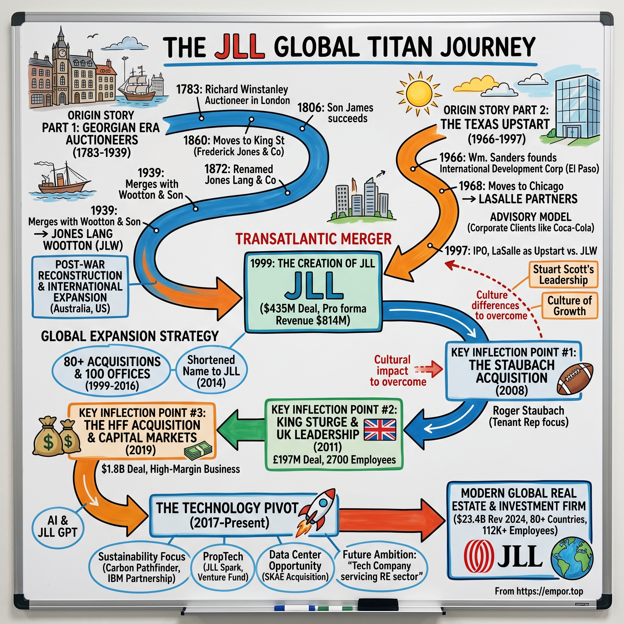 Jones Lang LaSalle visual story map