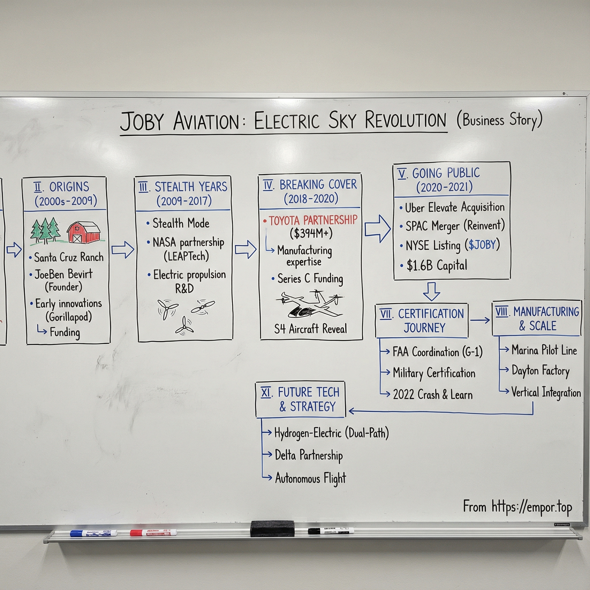 Joby Aviation visual story map