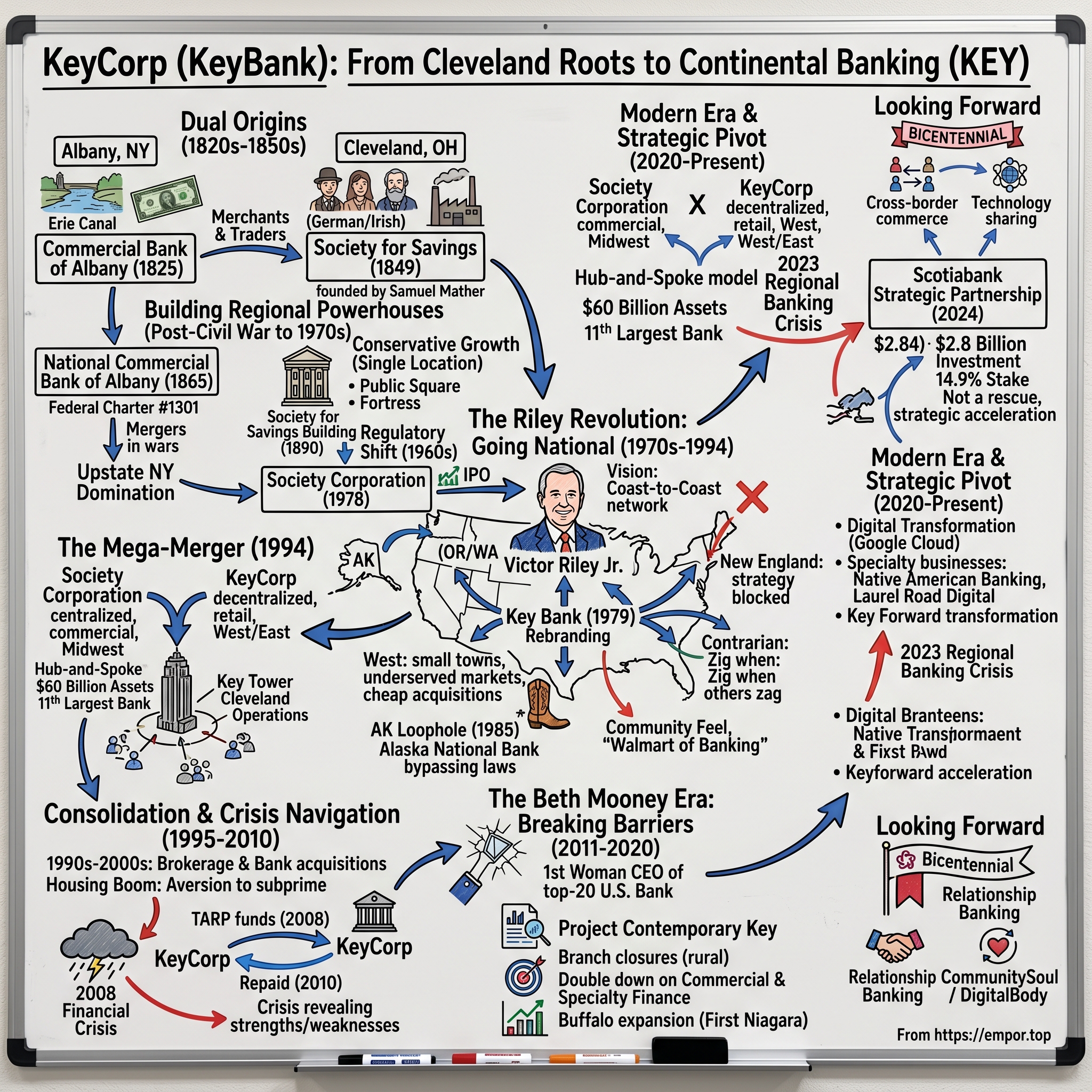 KeyCorp visual story map