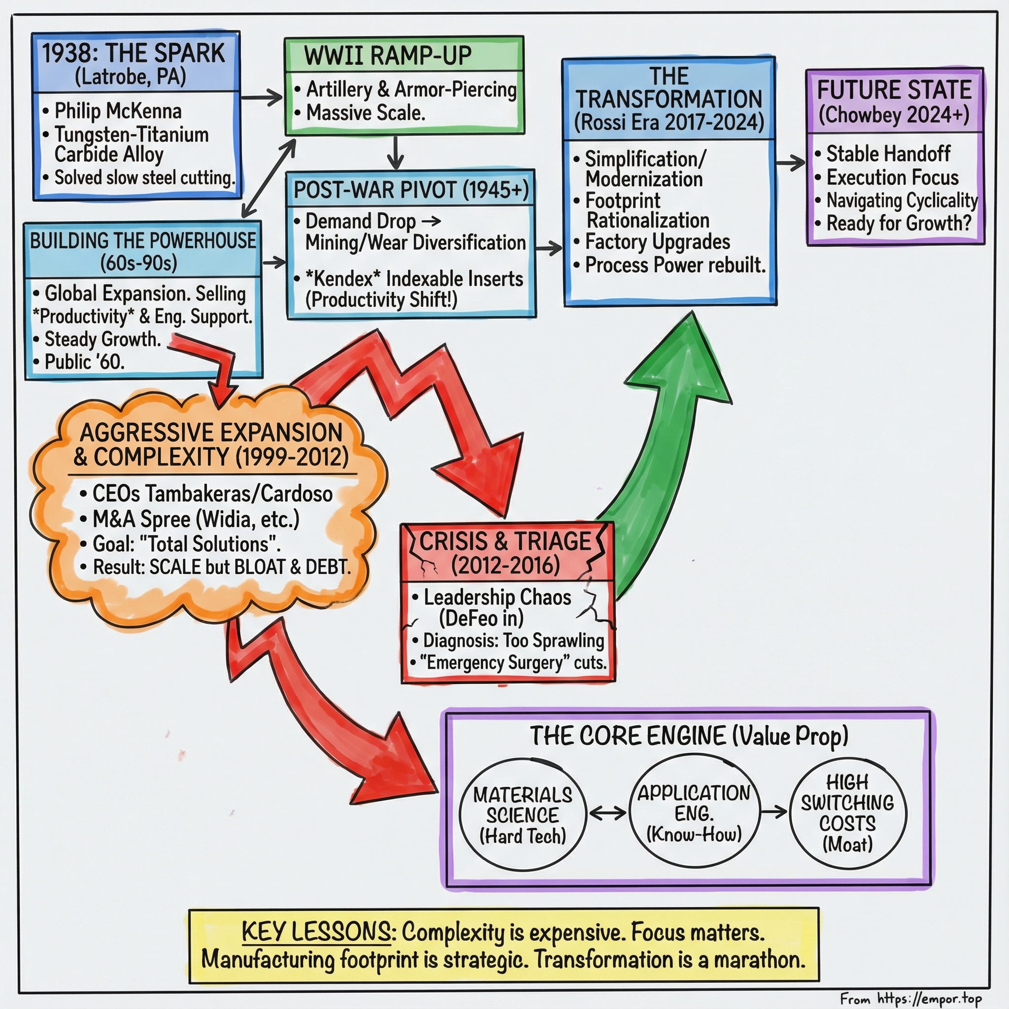 Kennametal visual story map