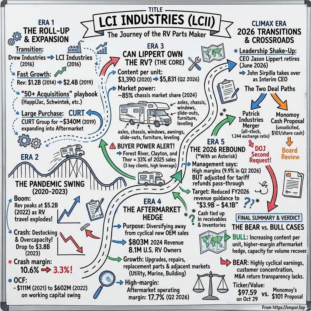 LCI Industries visual story map