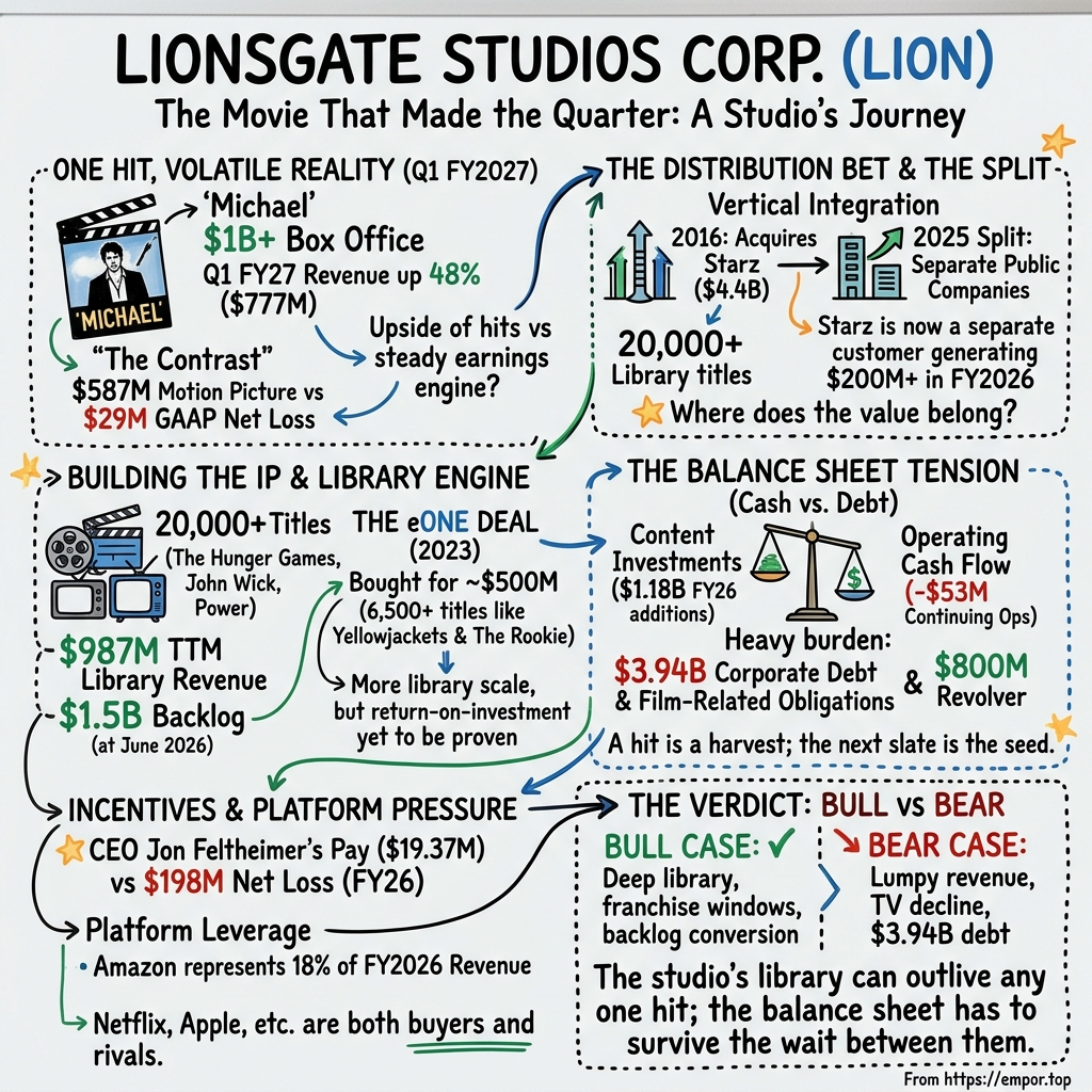 Lionsgate Studios visual story map