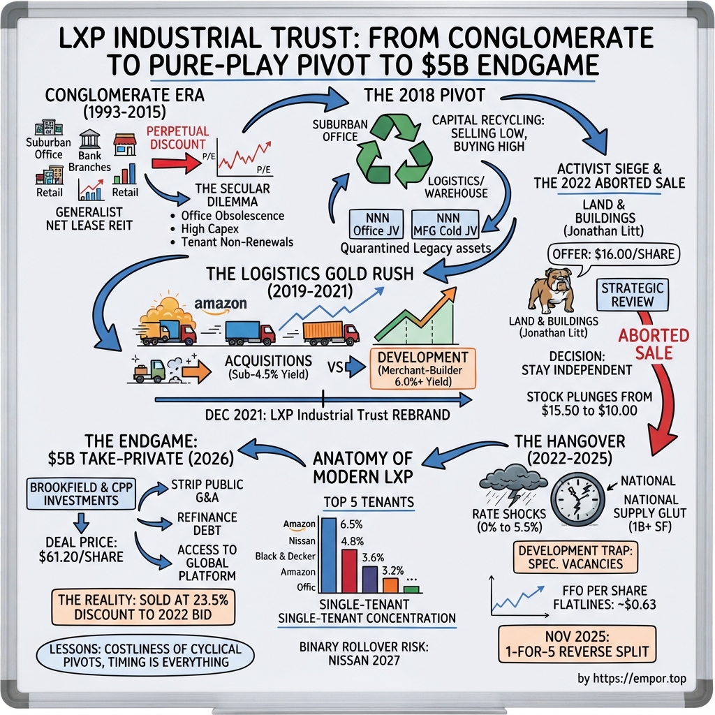 LXP Industrial Trust visual story map