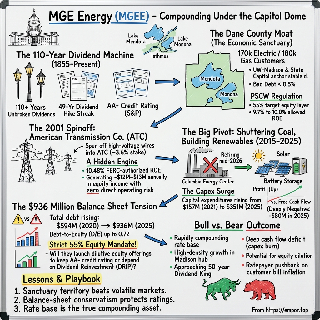 MGE Energy visual story map