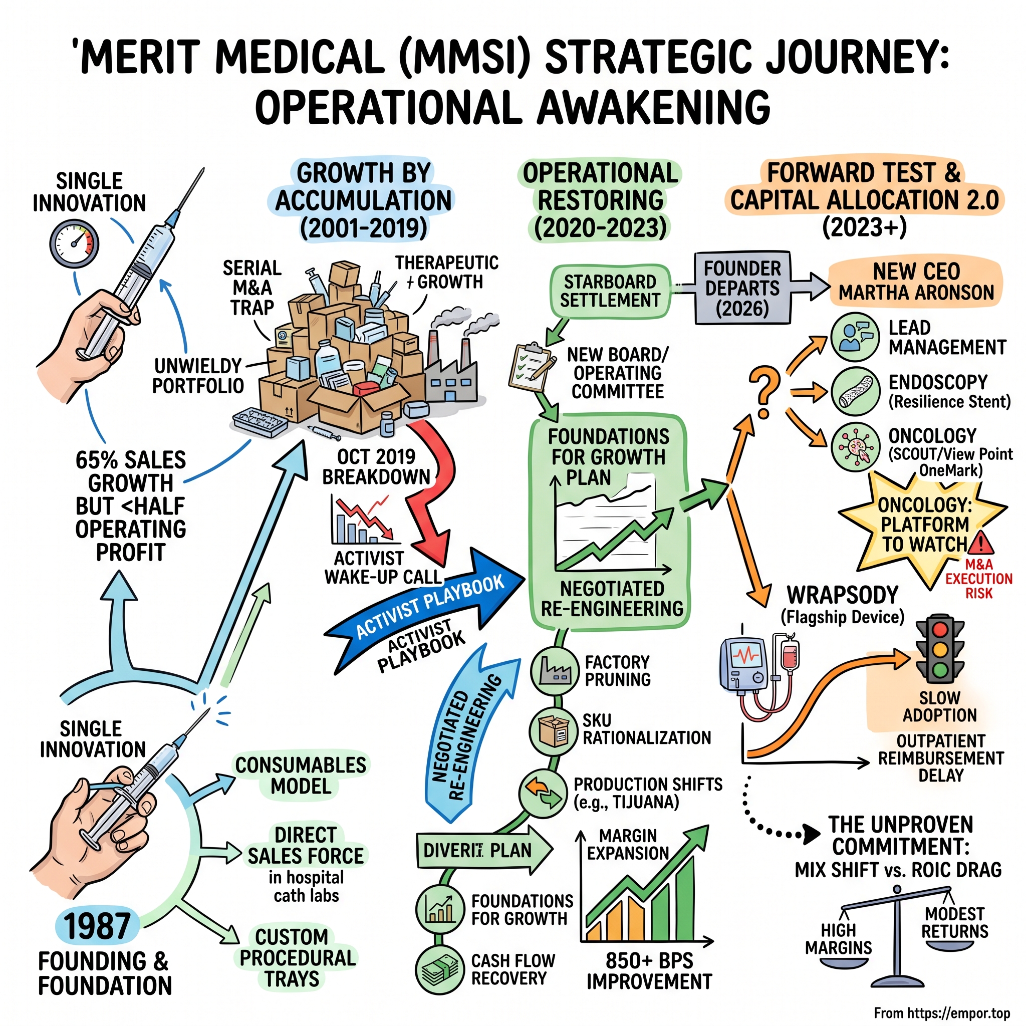 Merit Medical Systems visual story map